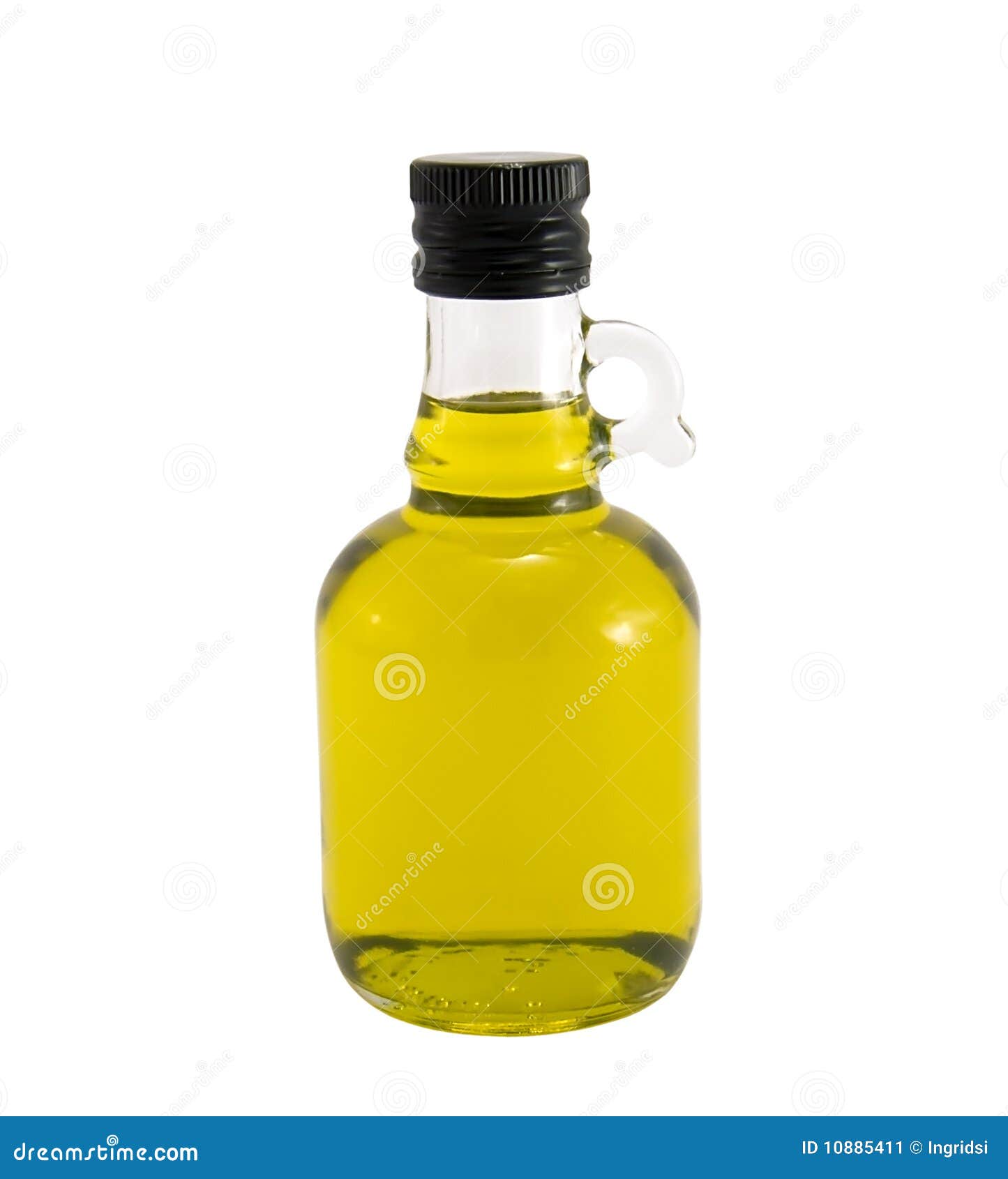 Olive Oil in Original Bottle on a White Stock Image Image of close