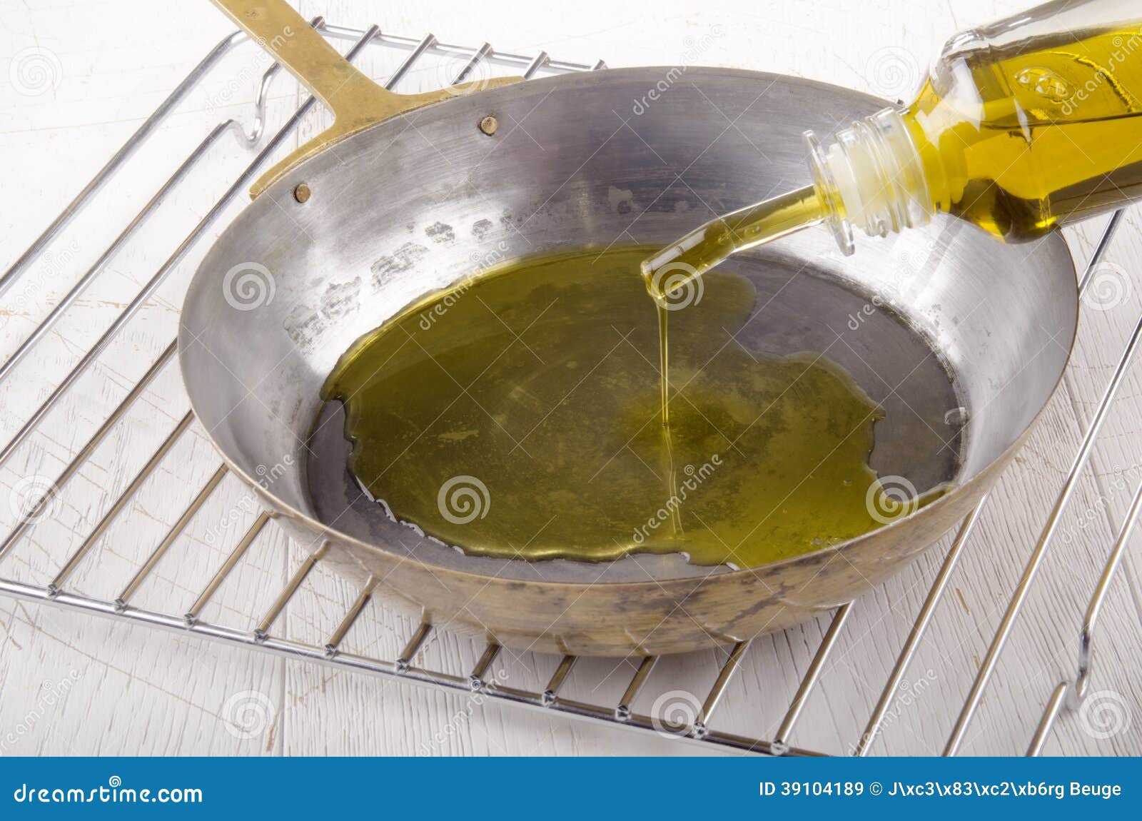 Olive Oil is Poured into a Pan Stock Image Image of traditional