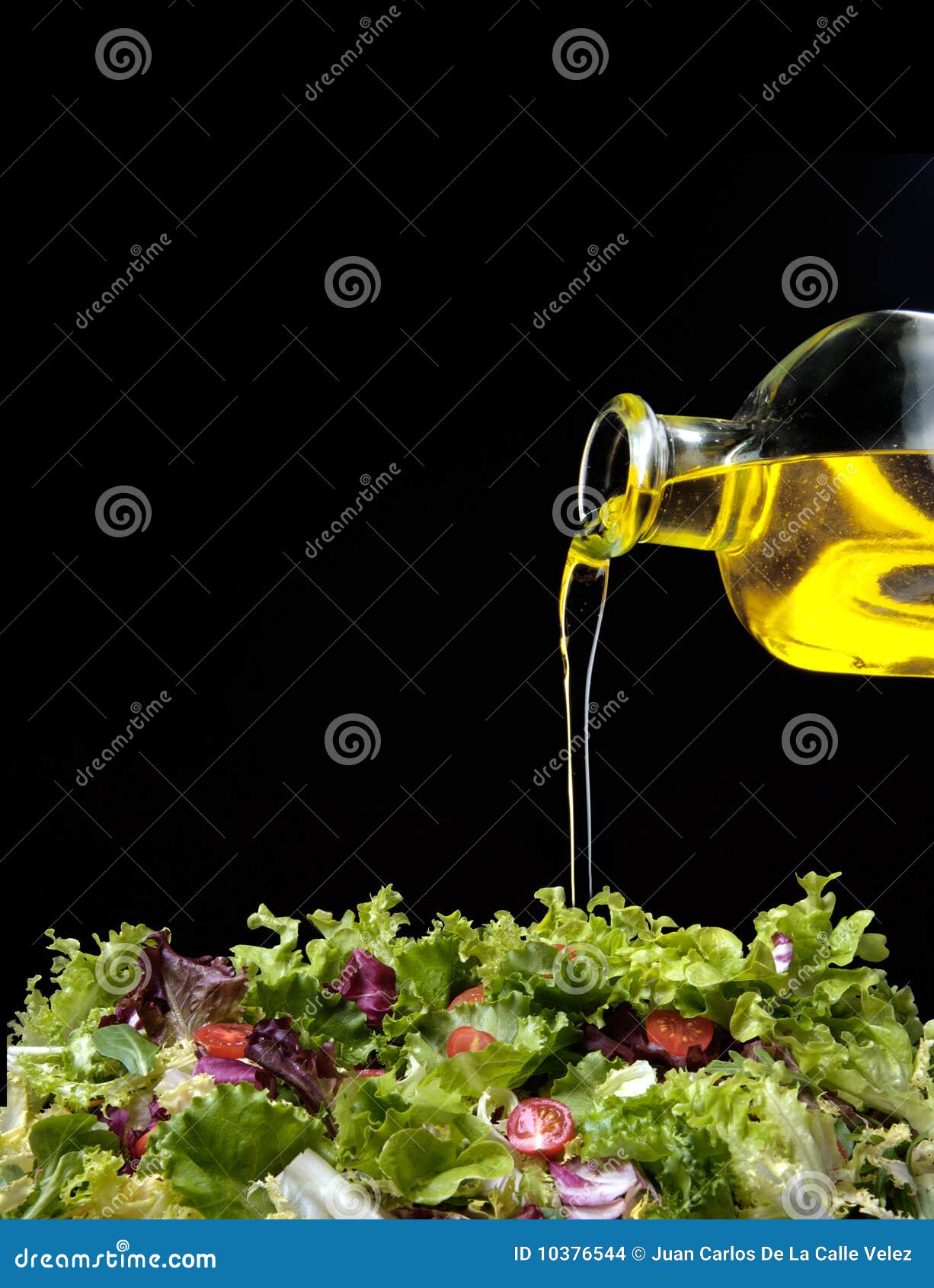 Olive oil and salad stock photo. Image of food, olive 10376544
