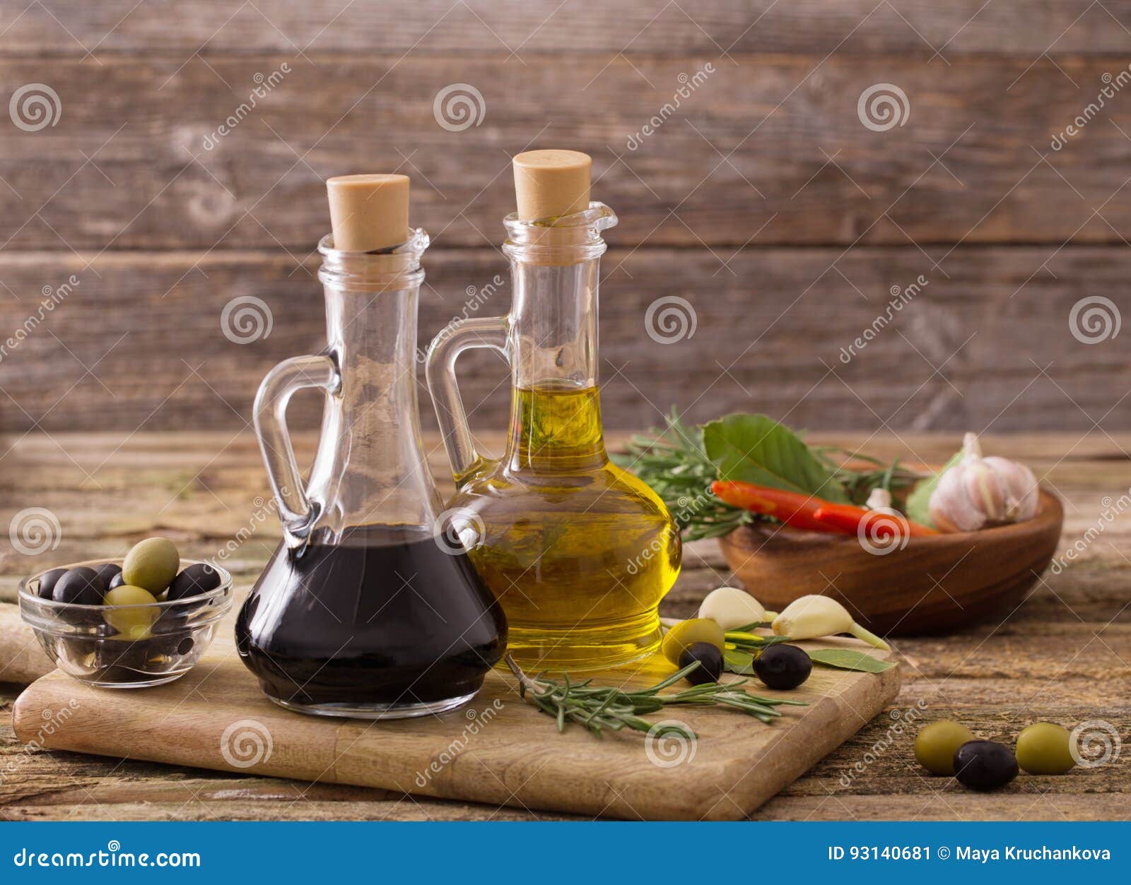 Olive Oil with Spices and Other Ingredients Stock Image Image of