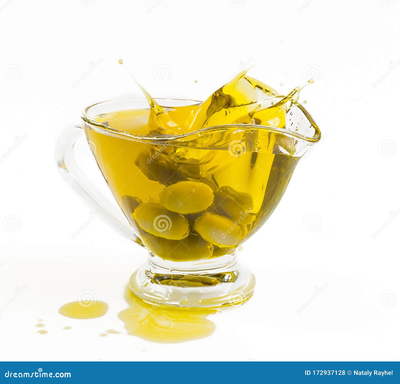 Olive Oil Splash in Gravy Boat Stock Photo Image of drop, pour 172937128