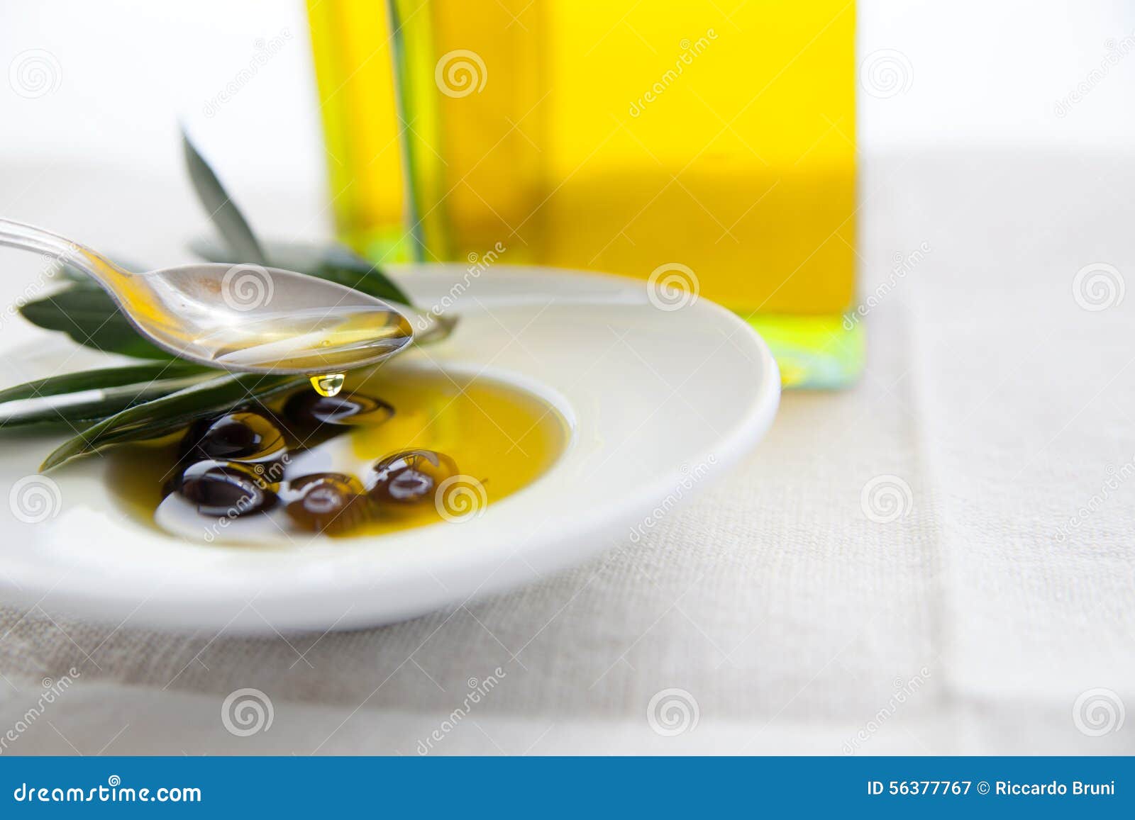 Olive oil on a spoon stock image. Image of ingredients 56377767