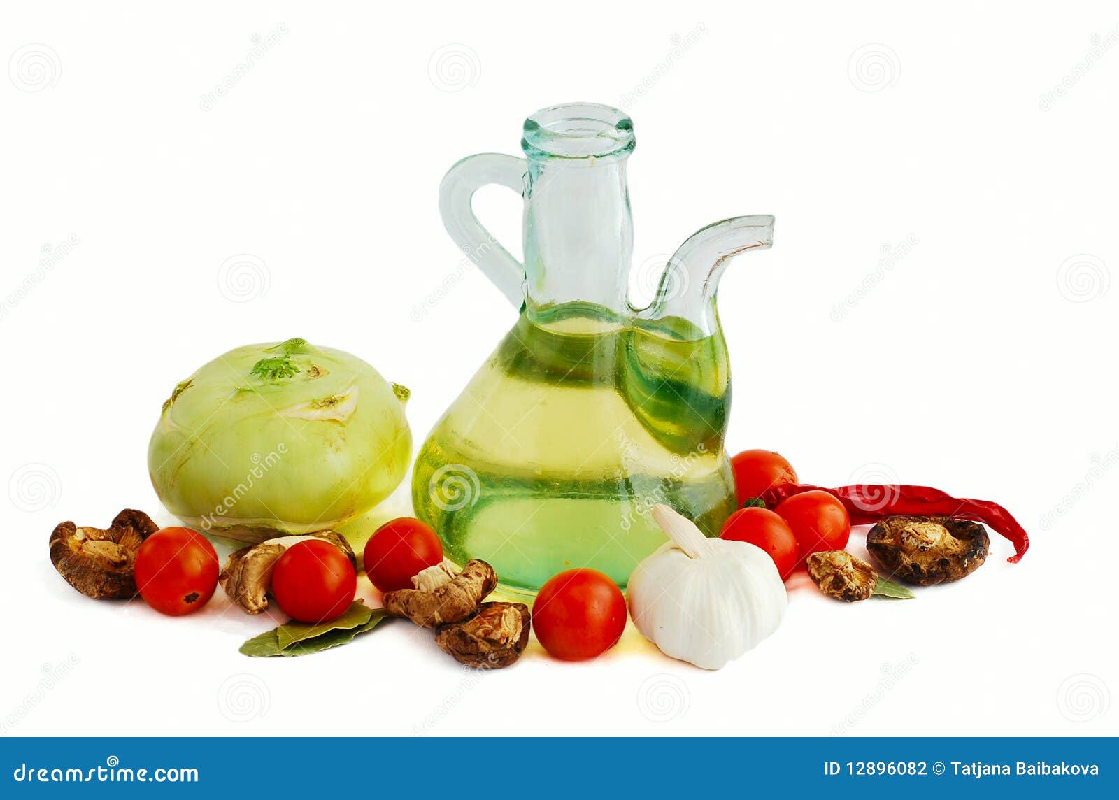 Olive oil and vegetables stock photo. Image of food, brown 12896082