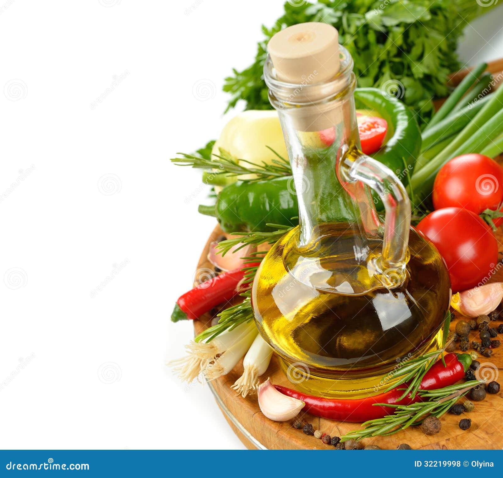 Olive Oil, Vegetables and Spices Stock Photo Image of organic, bottle