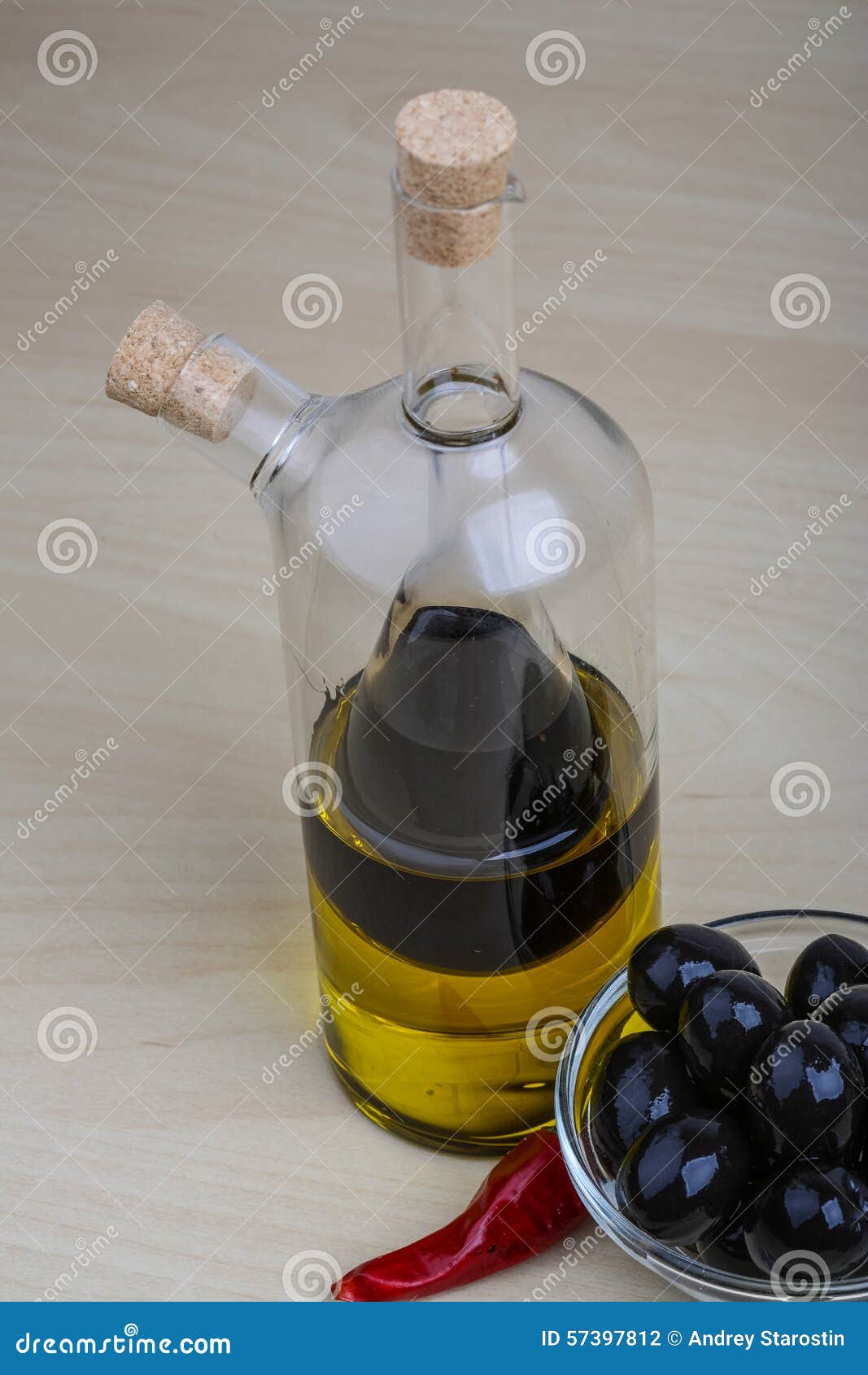 Olive oil and vinegar stock photo. Image of condiment 57397812