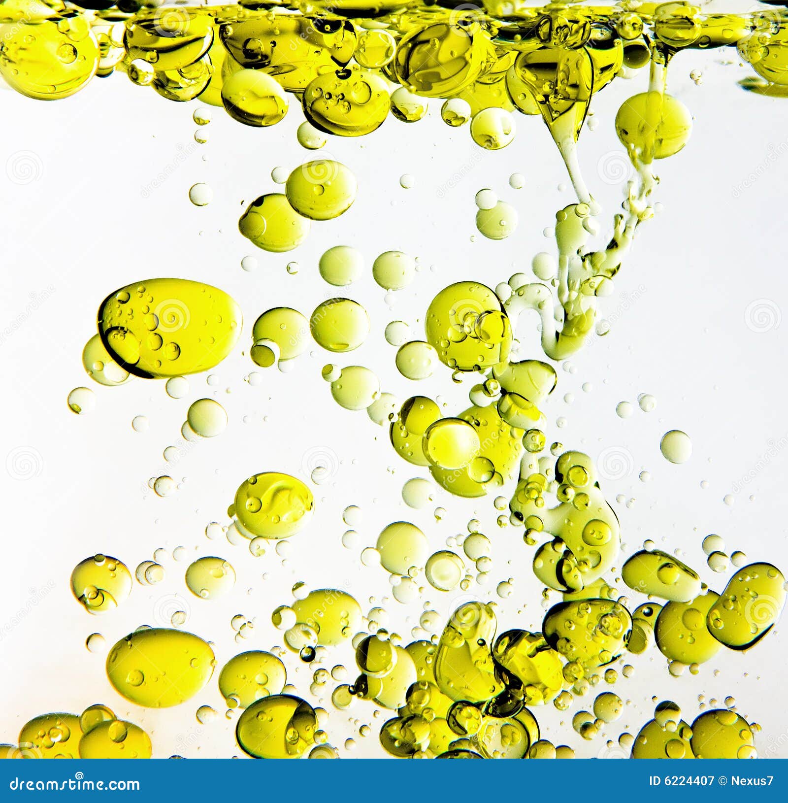 olive oil in water