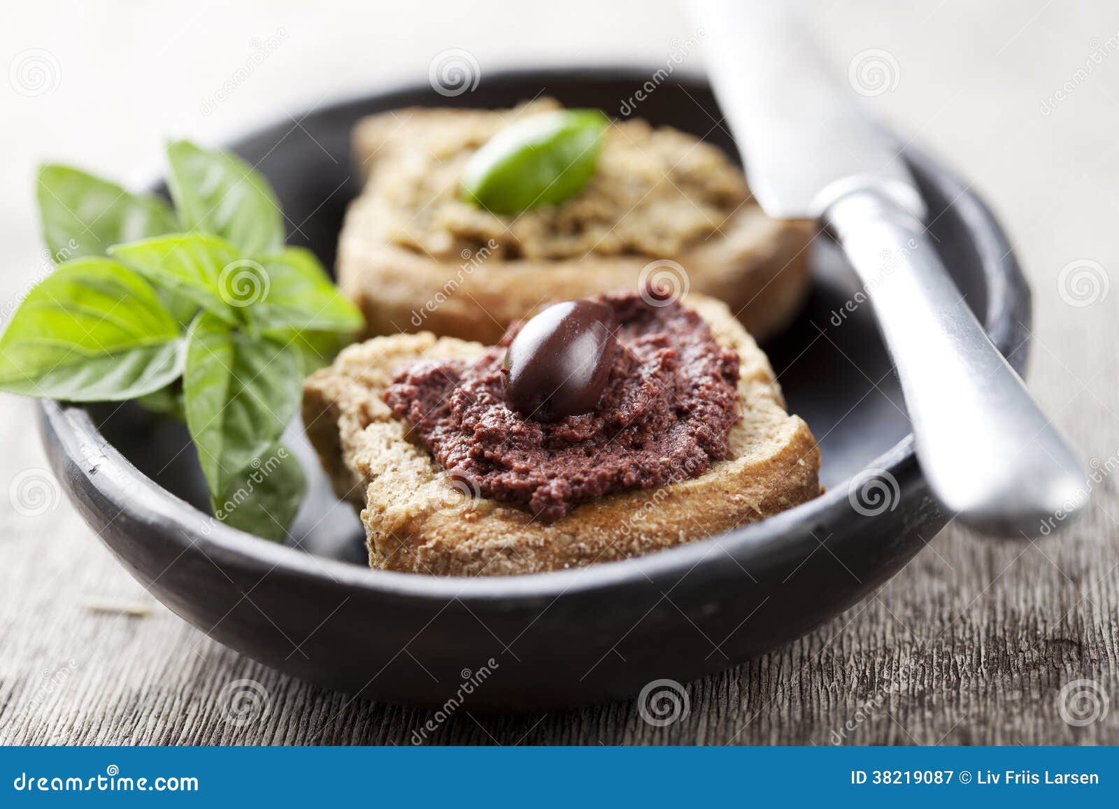 Olive paste stock image. Image of still, portion, apetizer 38219087