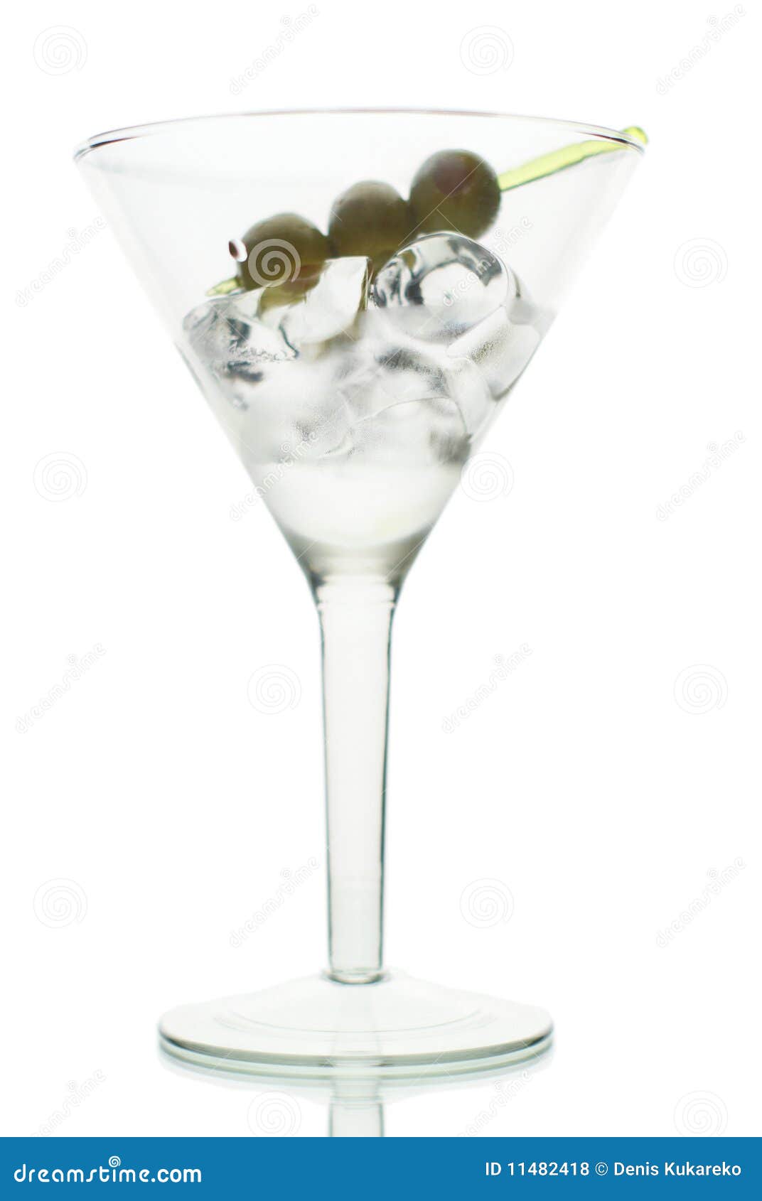 Olive on Skewer in Martini Glass Stock Photo Image of glamour