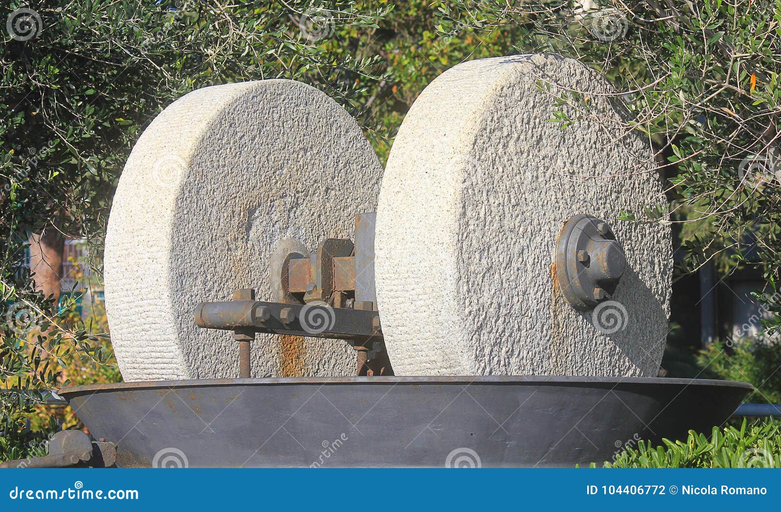 Olive Stone Mill for Olive Oil Extraction Stock Photo Image of