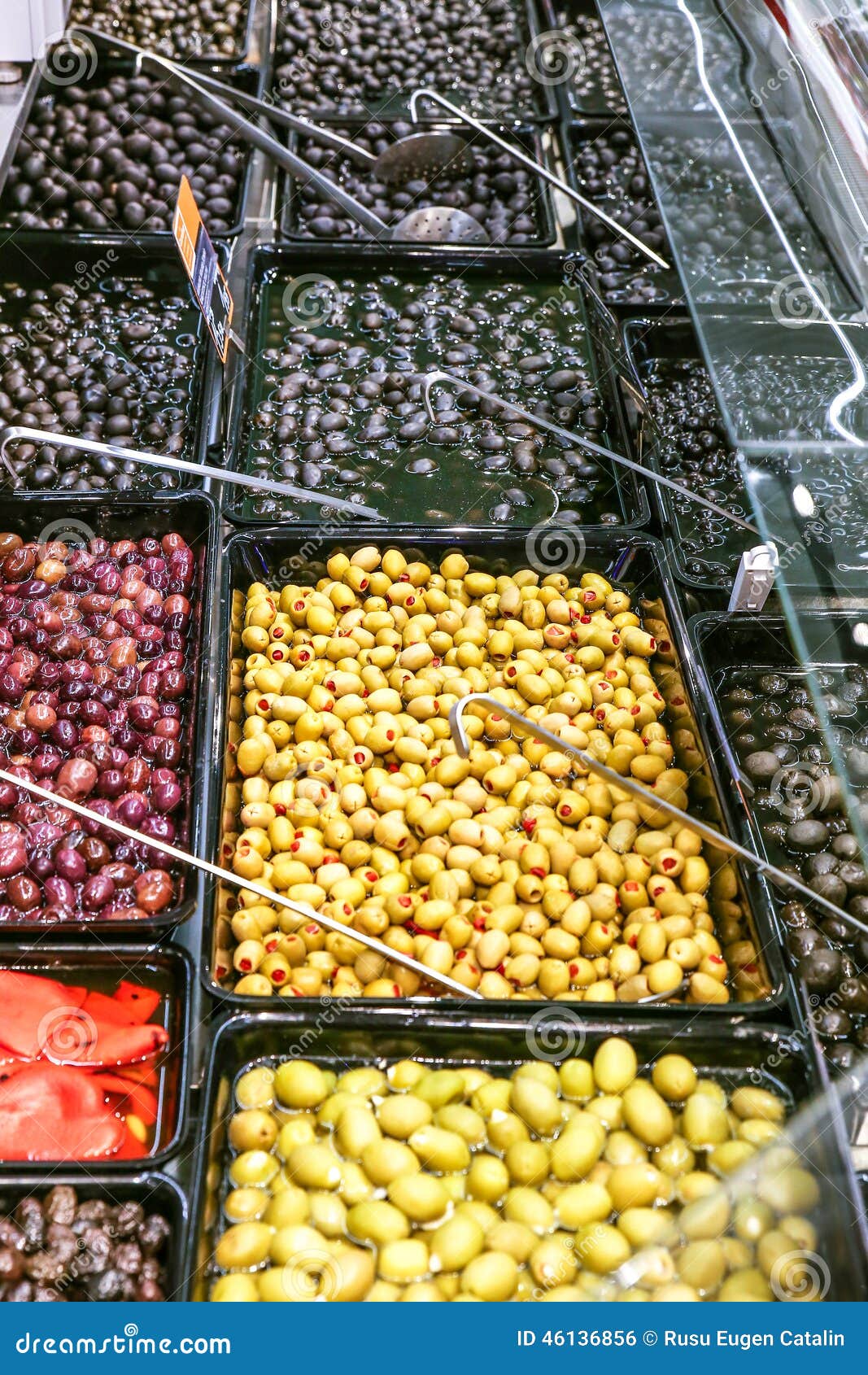 Olives bulk stock photo. Image of store, bulk, olives 46136856
