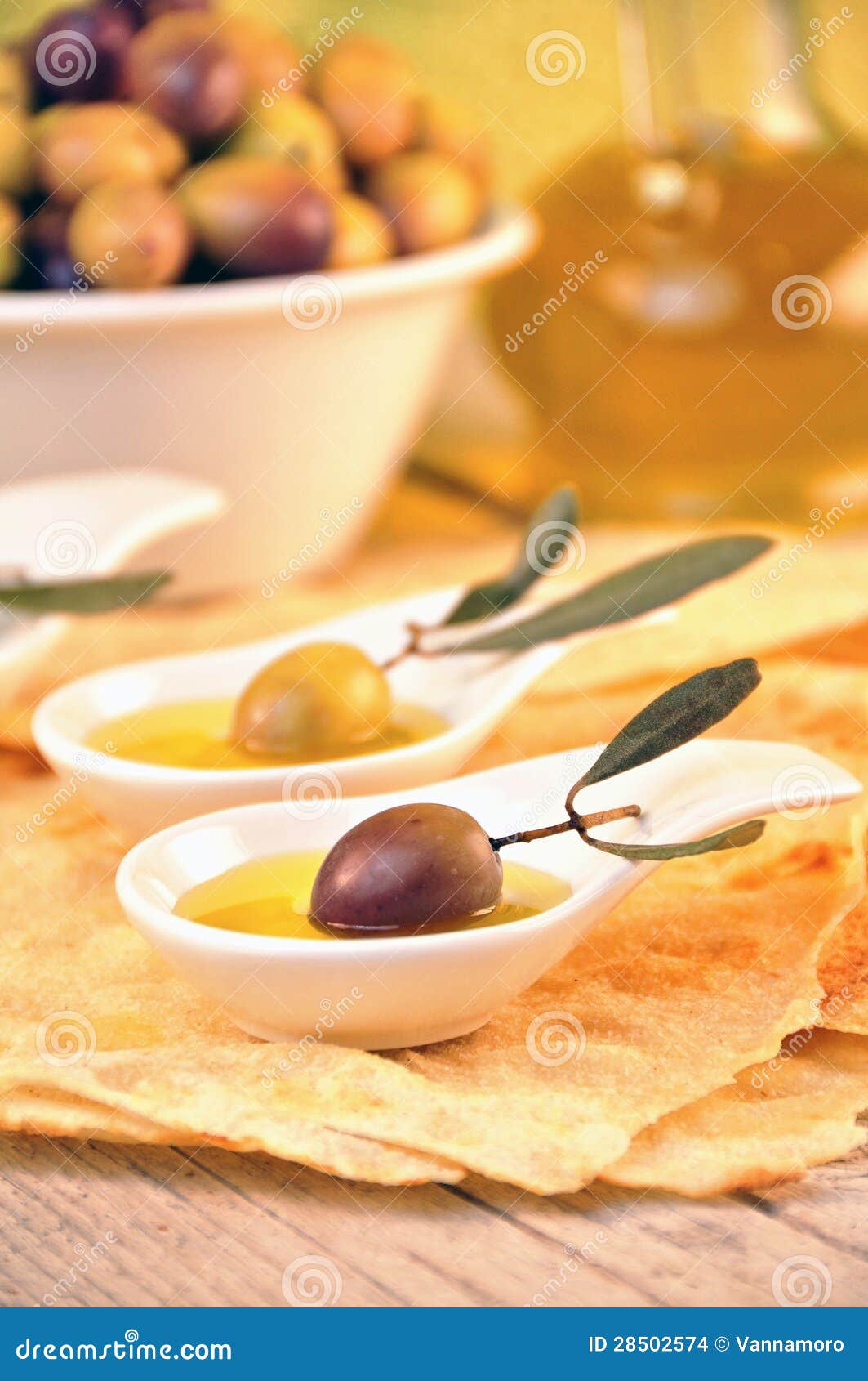 Olives with Extra Virgin Olive Oil Stock Photo Image of seasoning