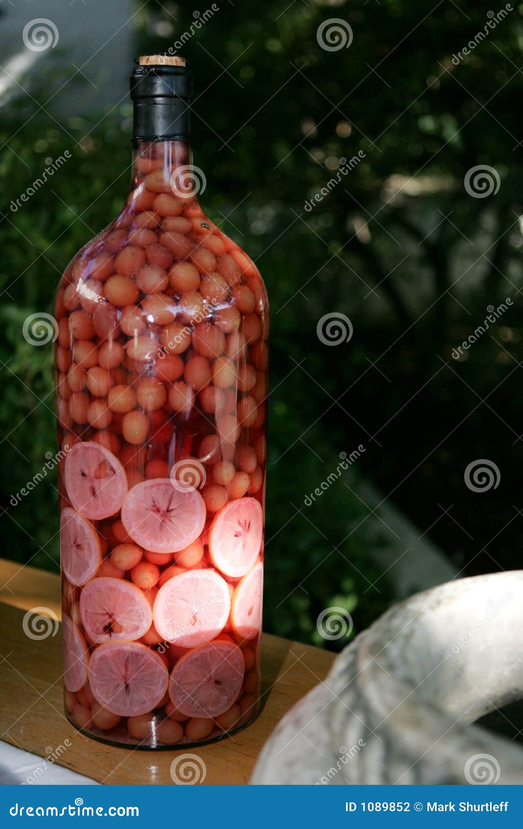 Olives and Fruit in a Bottle Stock Photo Image of food, decorative