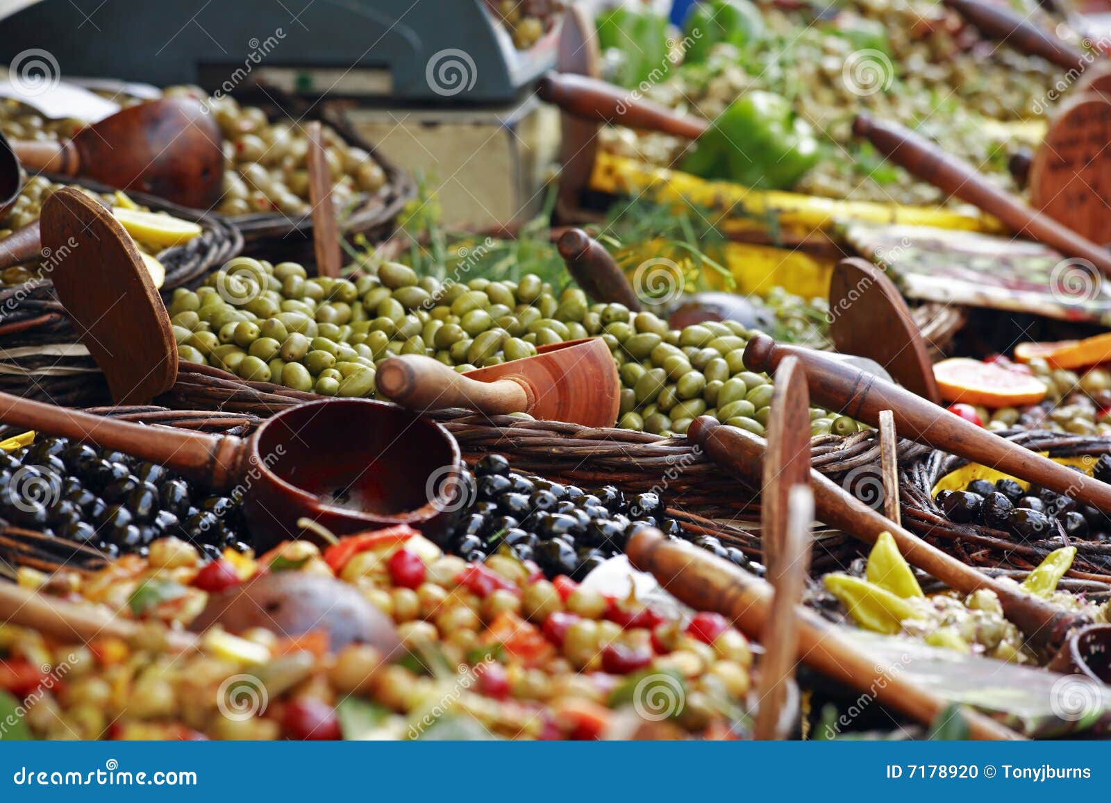Olives at market stock photo. Image of green, natural 7178920
