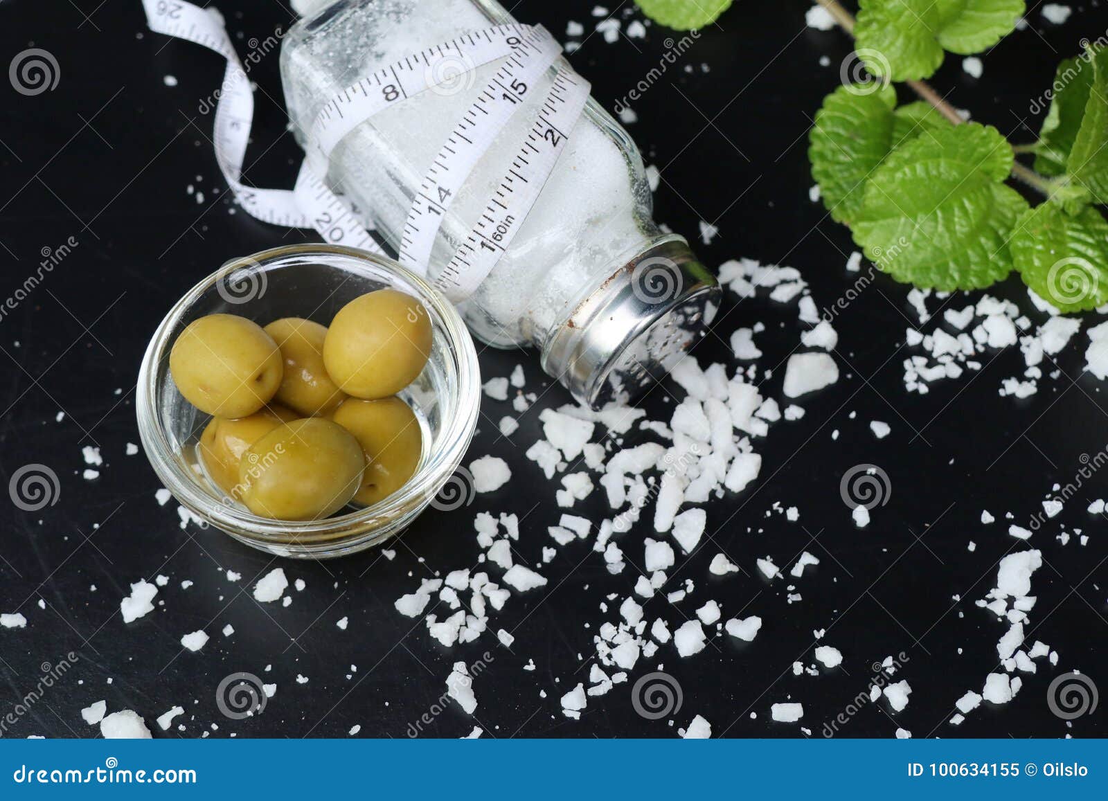 Olives stock image. Image of measuring, branch, black 100634155