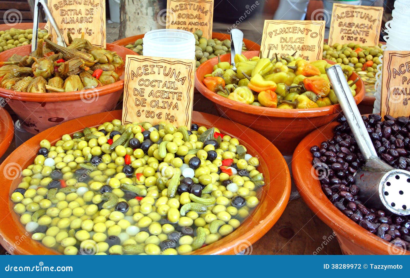 Olives and Pickle Market Stall Stock Photo Image of healthy, market