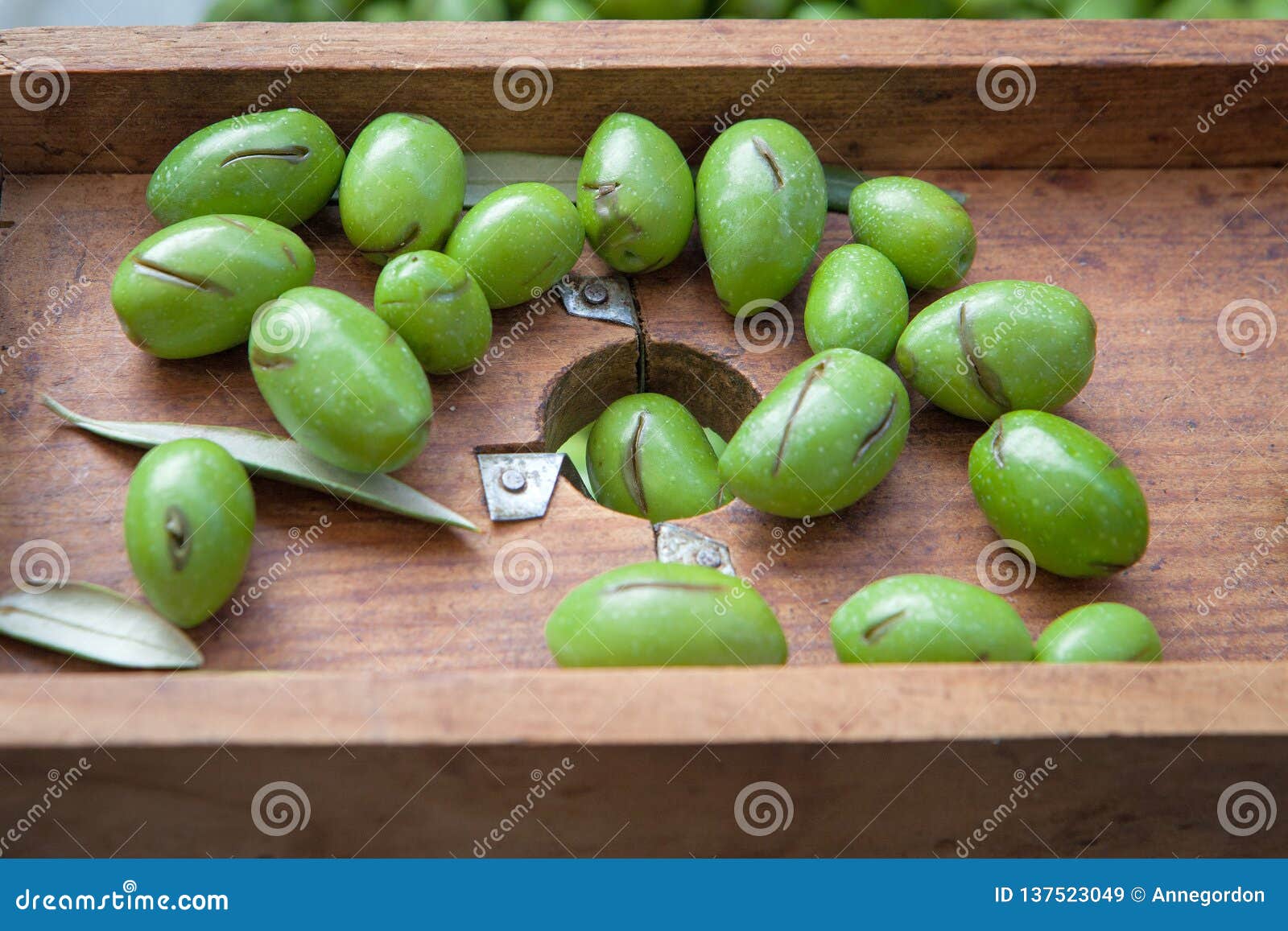 Olives preparing stock image. Image of healthy, clothing 137523049