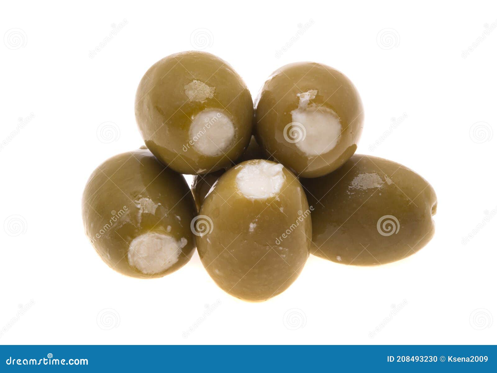 Olives Stuffed with Cheese Isolated Stock Photo Image of leaf, italian 208493230