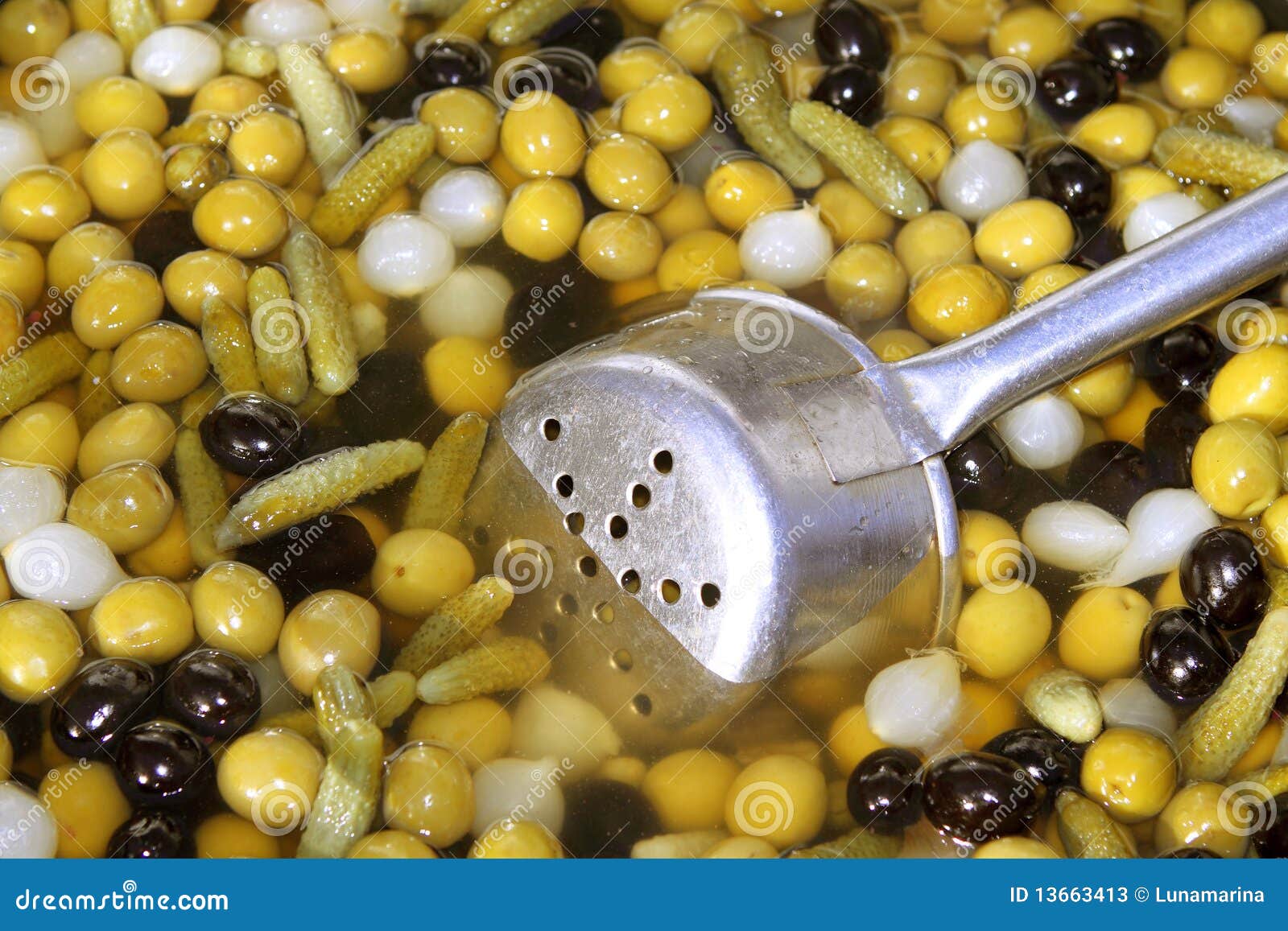 olives varied colorful texture on market