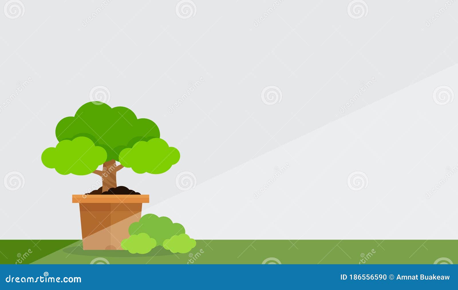 Olla De árbol Pequeña Con Fondo De Pared Gris Blanco Y árbol De Maceta De  Espacio Para El Dibujo De Clip árbol De La Olla En La Pa Ilustración del  Vector -