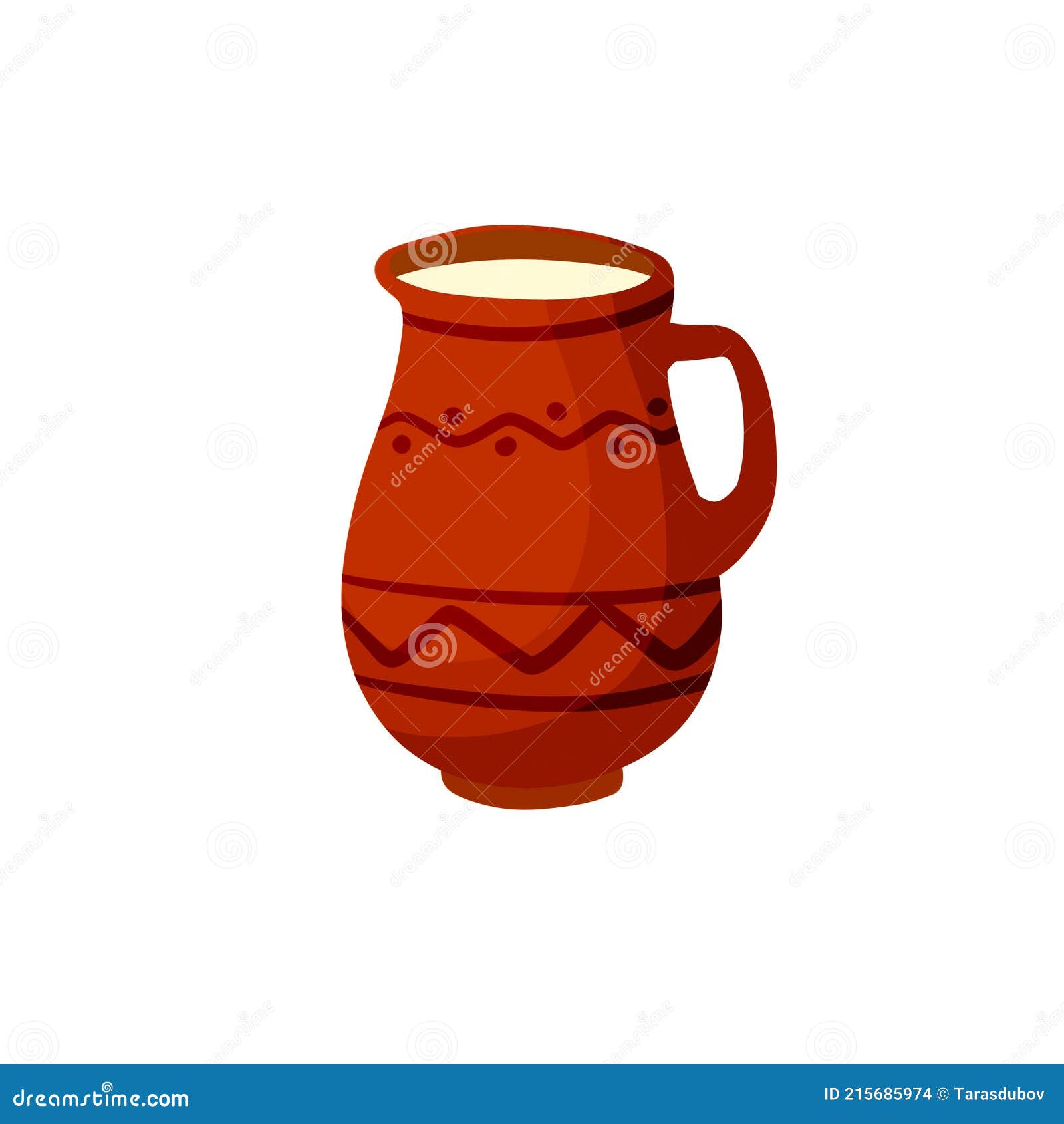 Jarra de cerámica olla de barro marrón utensilios de cocina de dibujos  animados