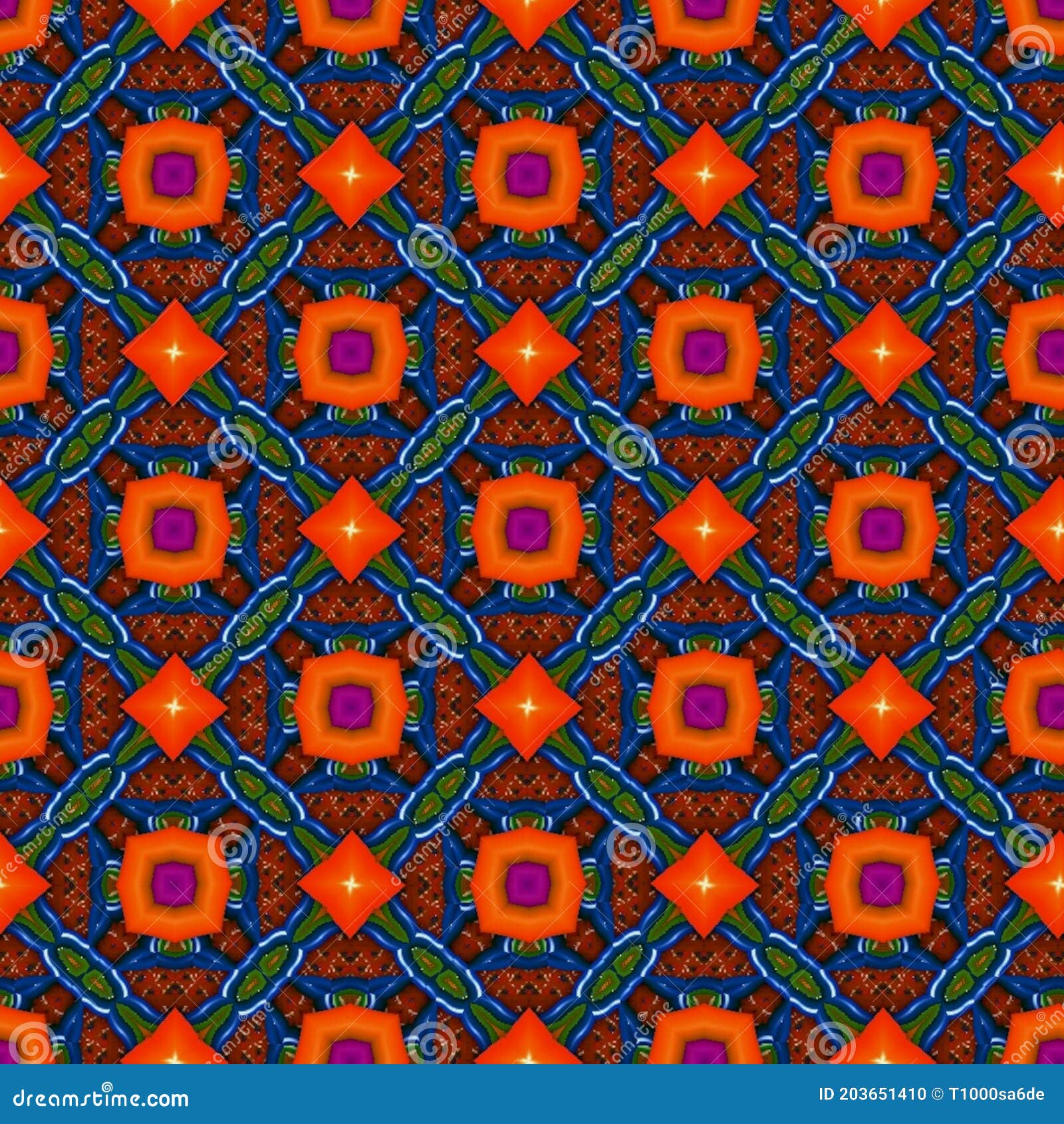 Olorful Symmetrical Repeating Patterns for Textiles, Ceramic Tiles