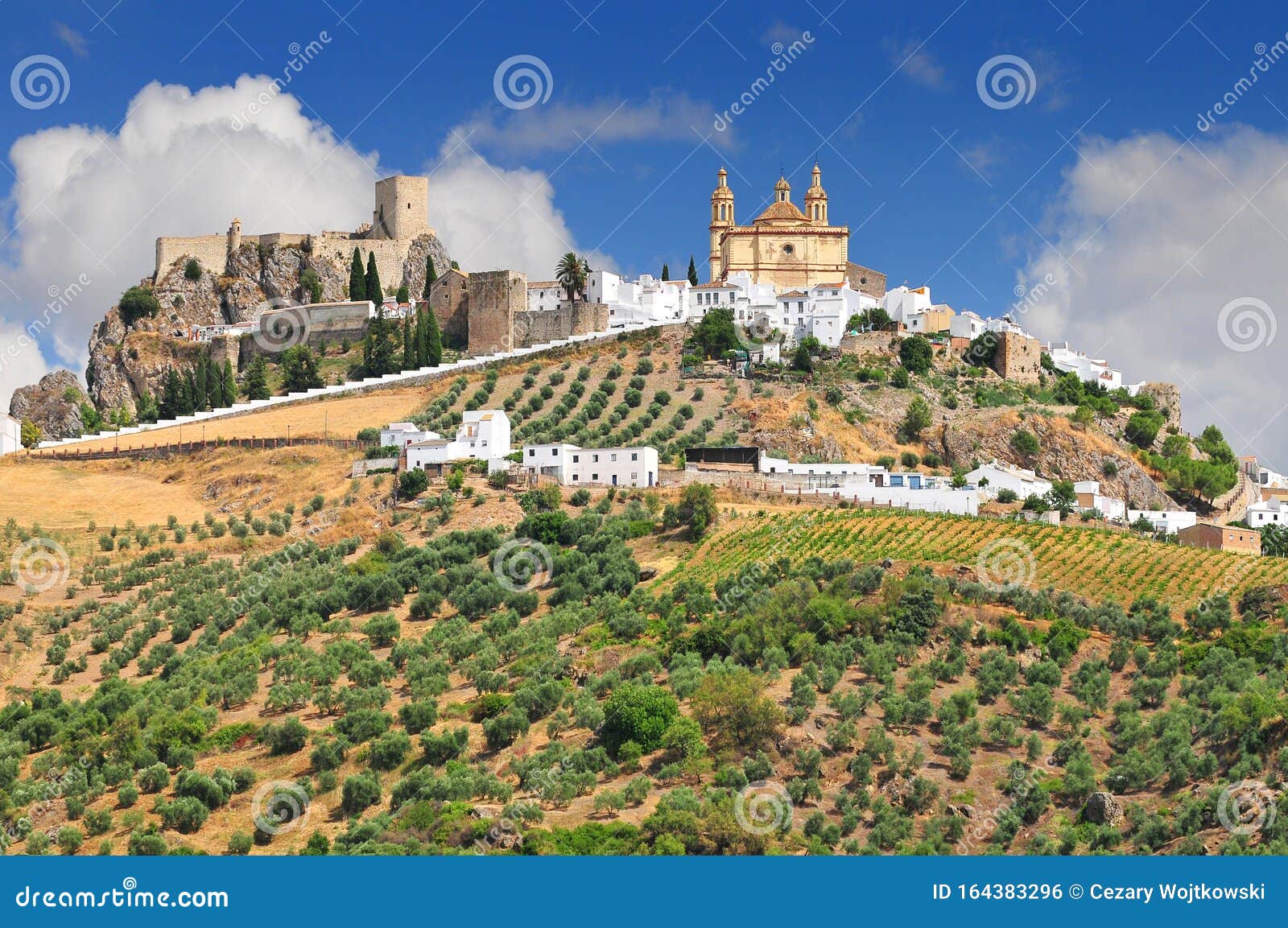 olvera is a white village pueblo blanco in cadiz province, andalucia, spain. it features a moorish fortress and a neoclassic
