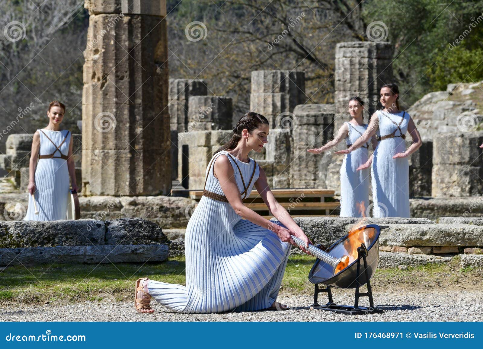 Olympic Flame Handover Ceremony for the Tokyo 2020 Summer Olympic Games ...