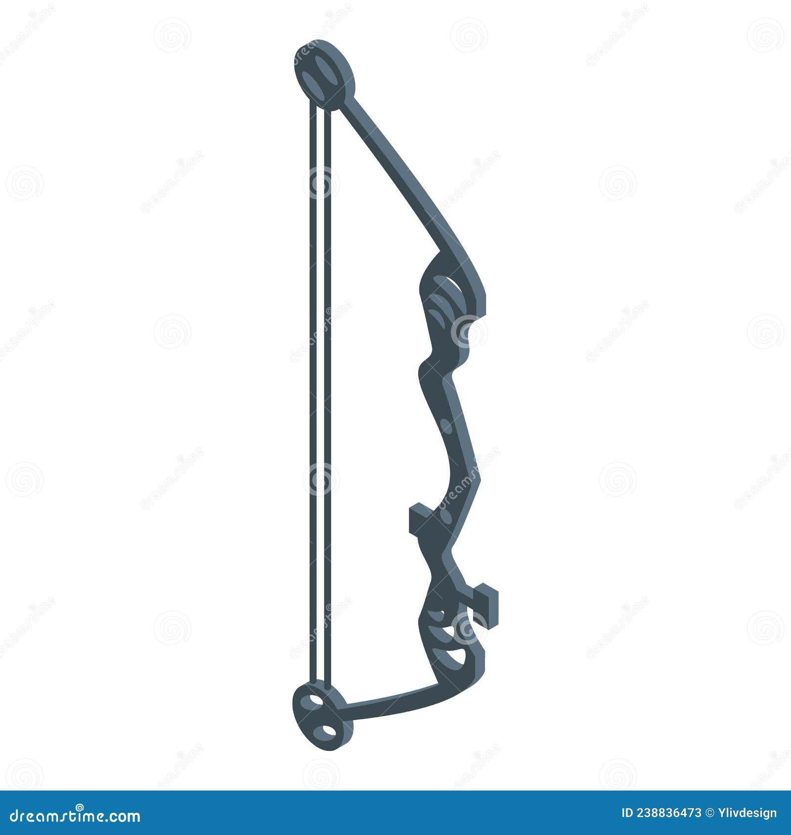 Olympic Bow Icon Isometric Vector. Archery Arrow Stock Vector