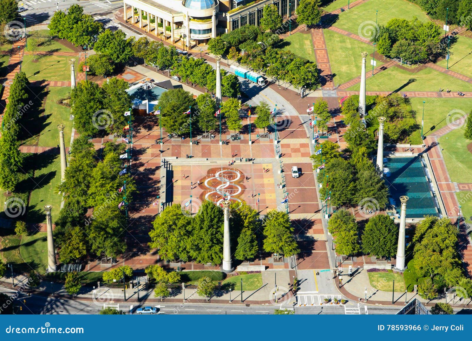 Olympic Centennial Park, Downtown Atlanta, GA. Editorial Photo - Image