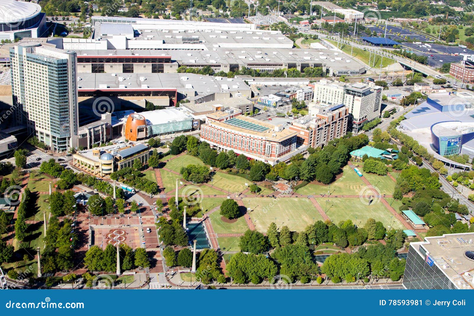 Olympic Centennial Park, Downtown Atlanta, GA. Editorial Photo - Image