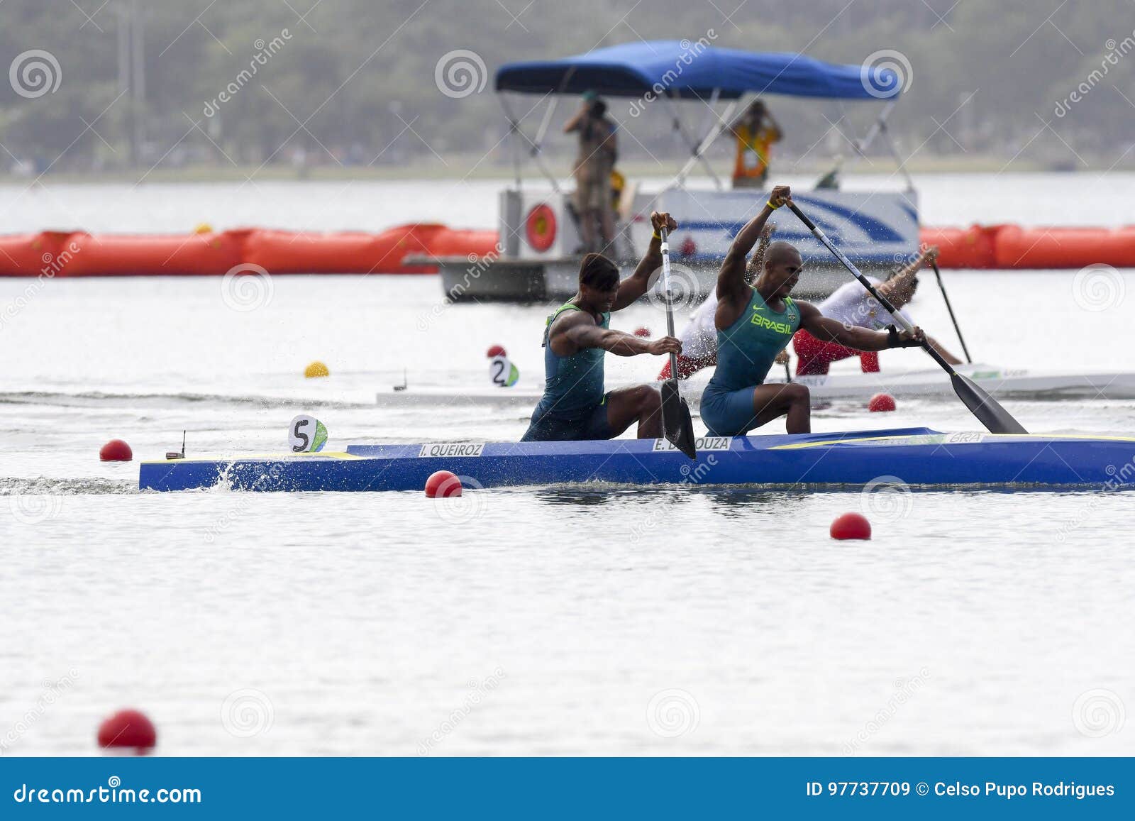 Olympic Games Rio 2016. Rio de Janeiro, Brazil, august 20, 2016. CANOE SPRINT - de SOUZA SILVA Erlon and QUEIROZ dos SANTOS Isaquias during Men s Canoe Double 1000m at the 2016 Summer Olympic Games in Rio de Janeiro.