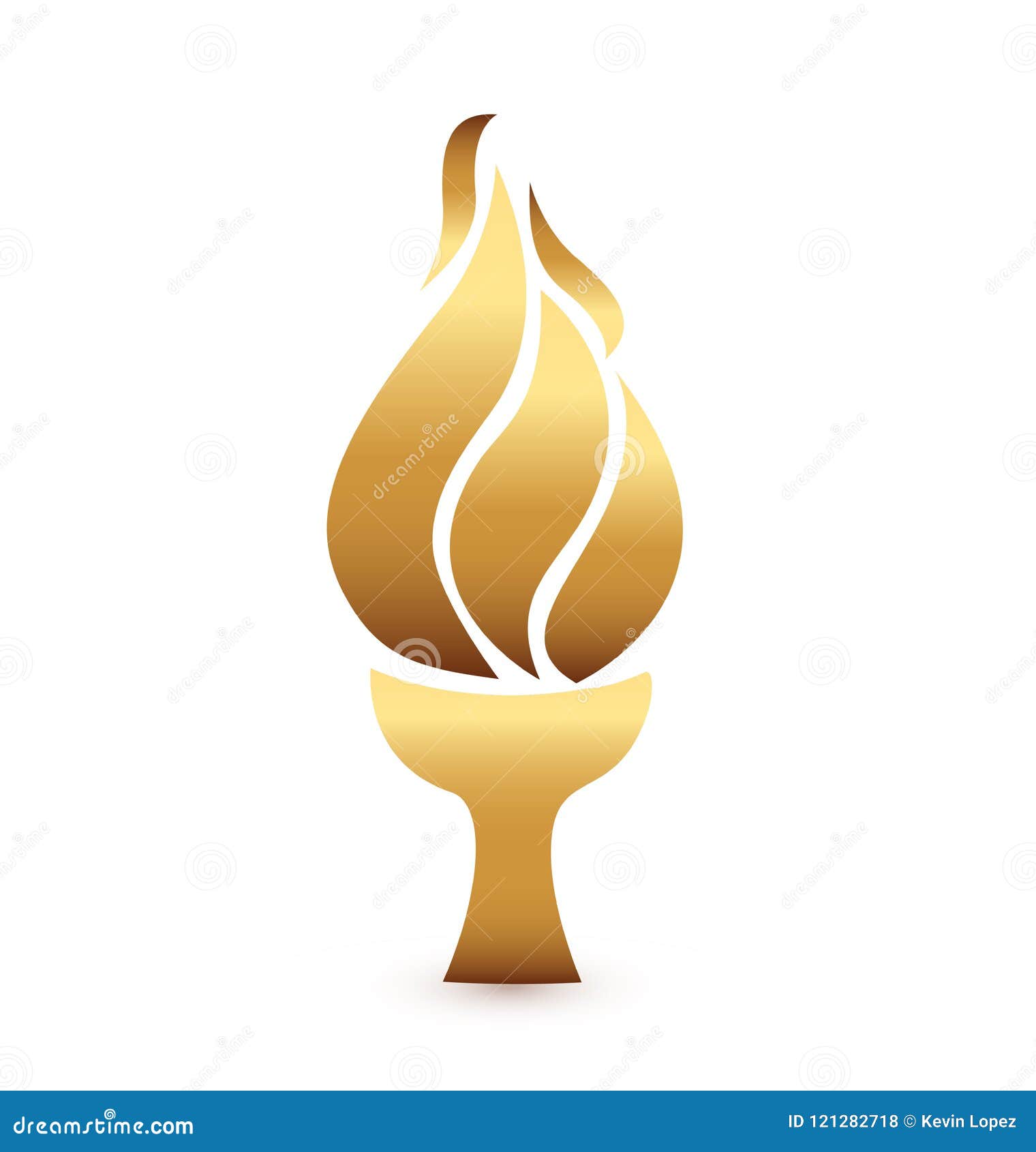 Olympic Gold Flame Torch, Icon Vector Stock Vector - Illustration of