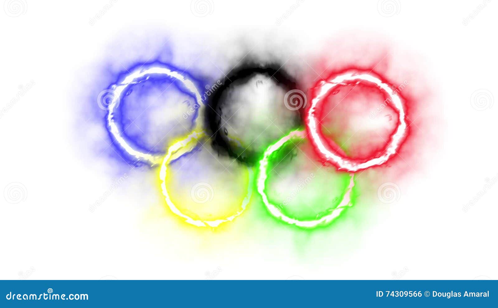 Open - American Flag With Olympic Rings - Free Transparent PNG Clipart  Images Download