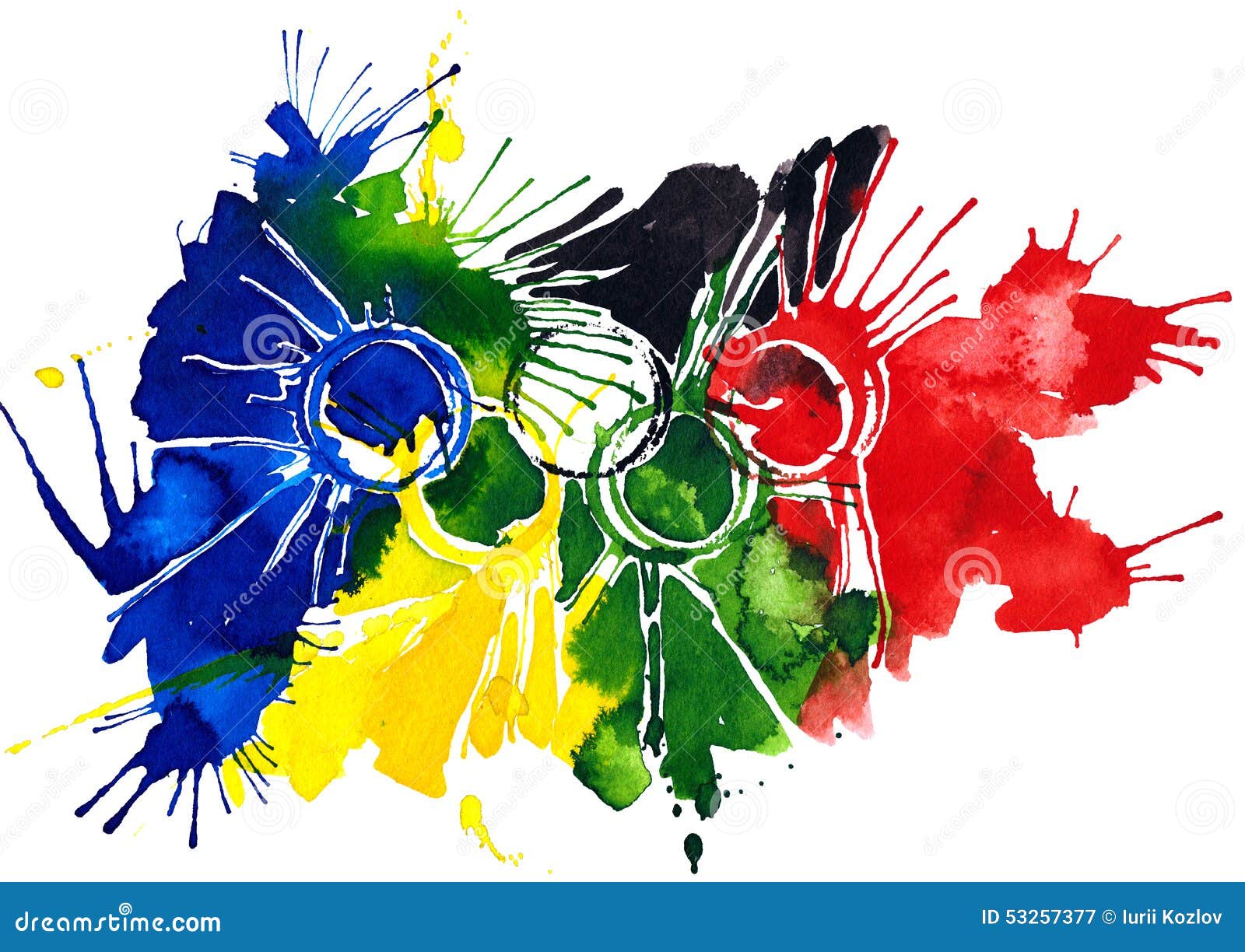 Which color represents each continent in the Olympics rings? - AS USA