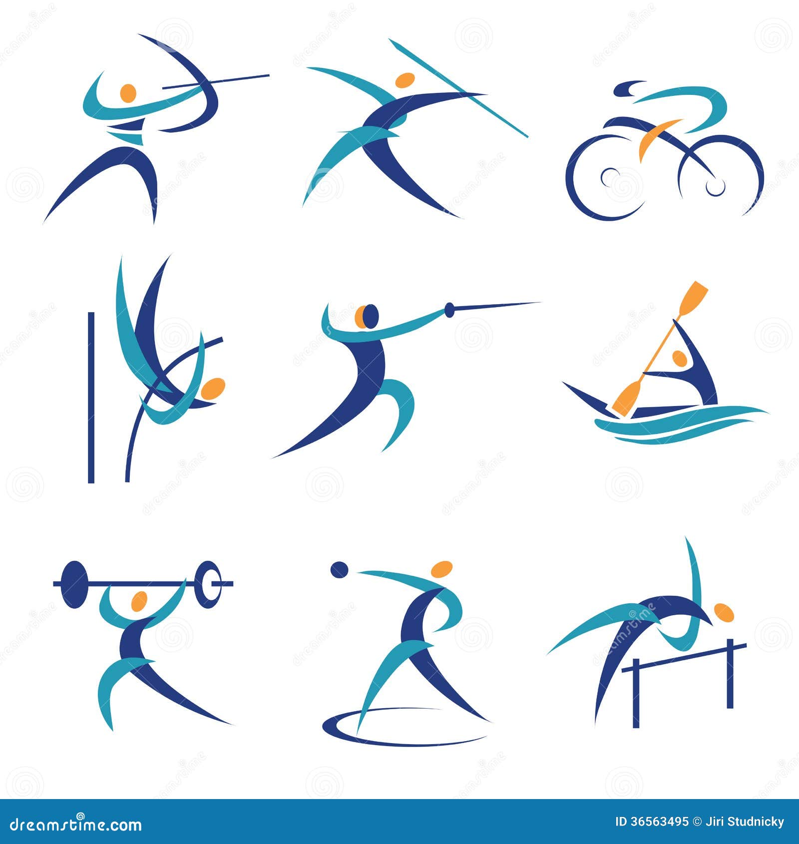Olympic Sports Icons Royalty Free Stock Photo - Image 