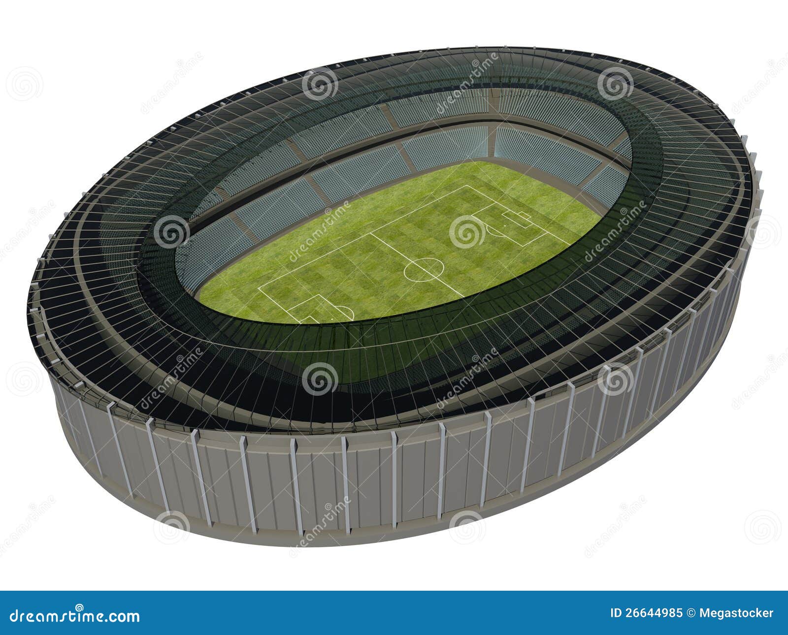 Olympic Stadium With Soccer Field Stock Illustration ...