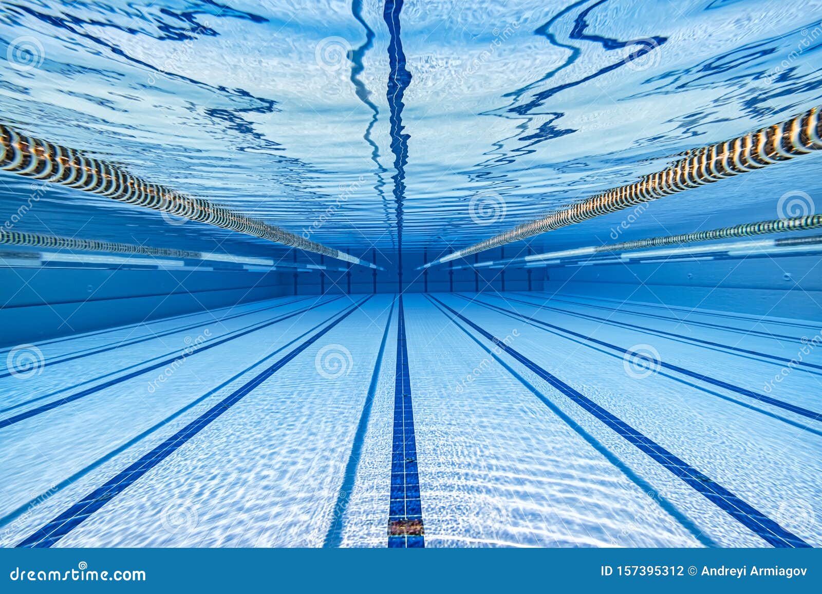 olympic swimming pool under water background