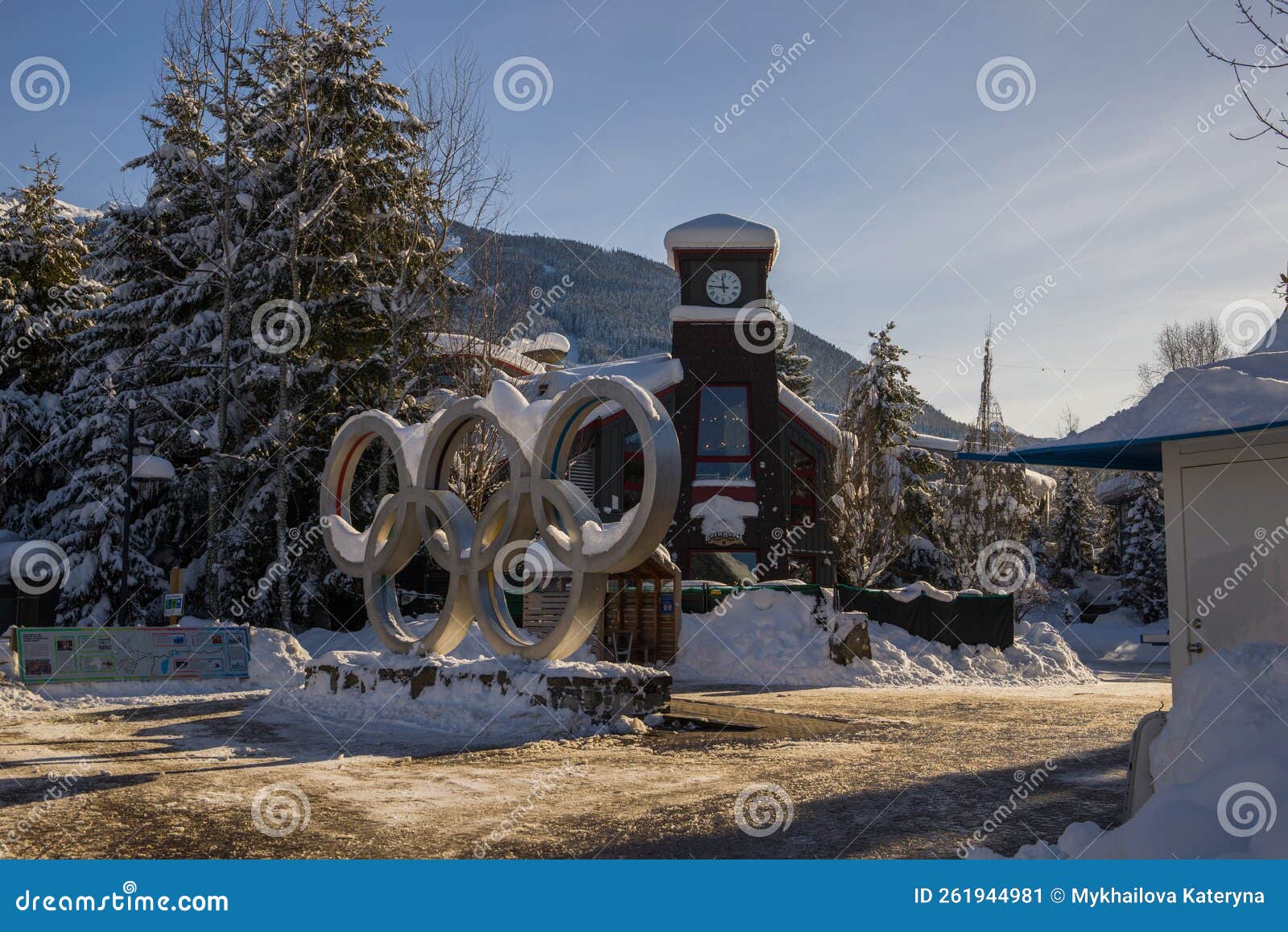 HD wallpaper: Olympics Symbol signage near pine trees, Whistler, Rings,  snow | Wallpaper Flare