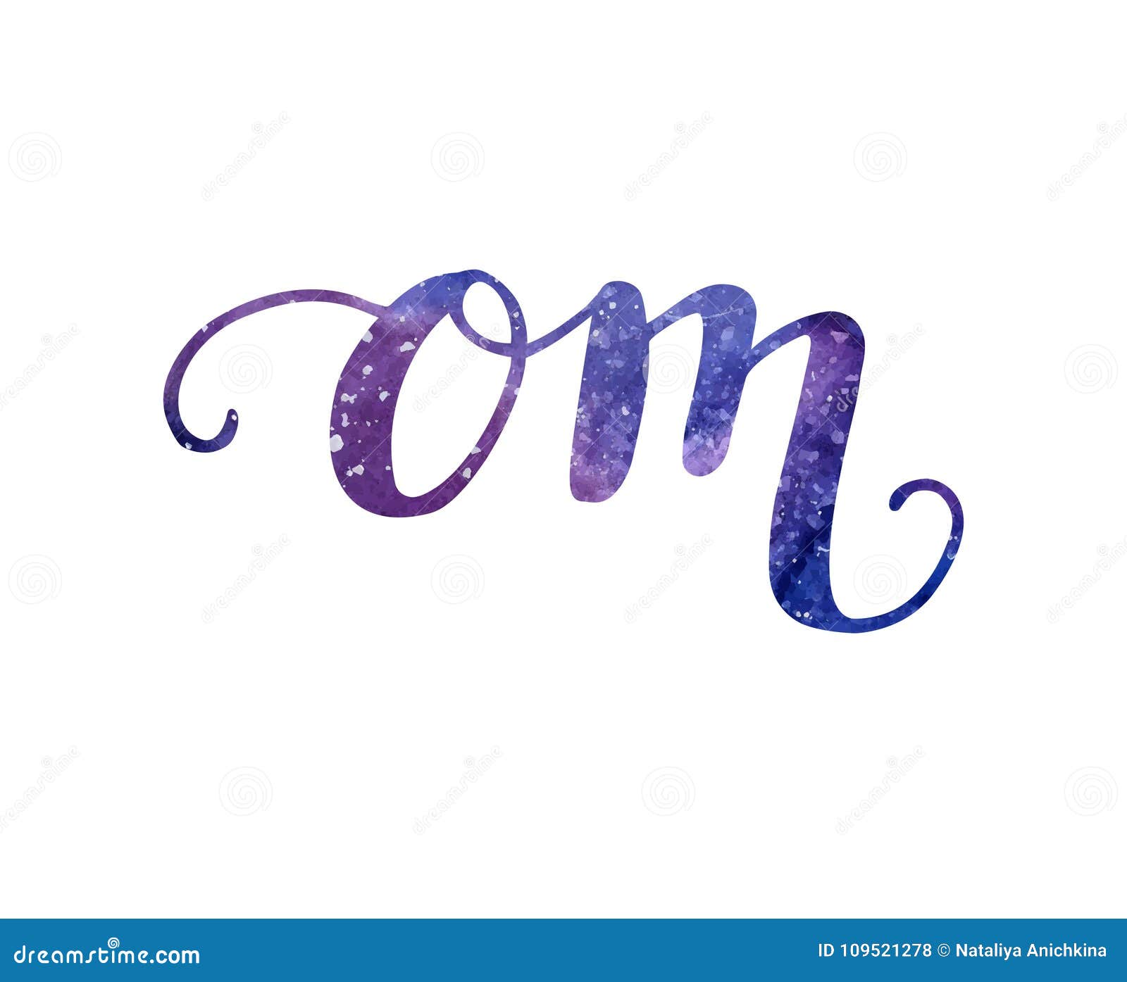 MINDFULNESS Hand Lettering Watercolour Icon Stock Vector