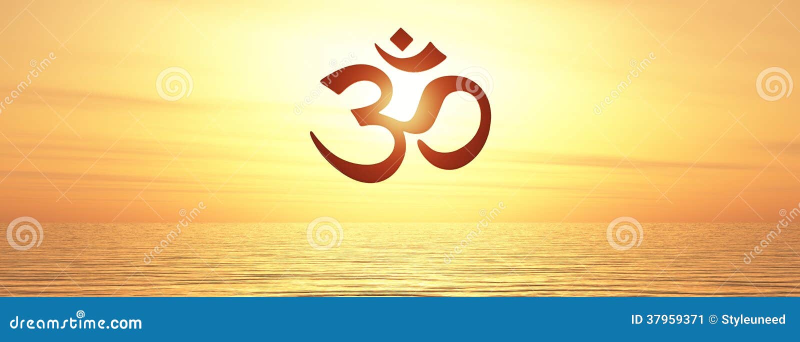 Om Symbol On Water Stock Image Image Of Religious Spirit