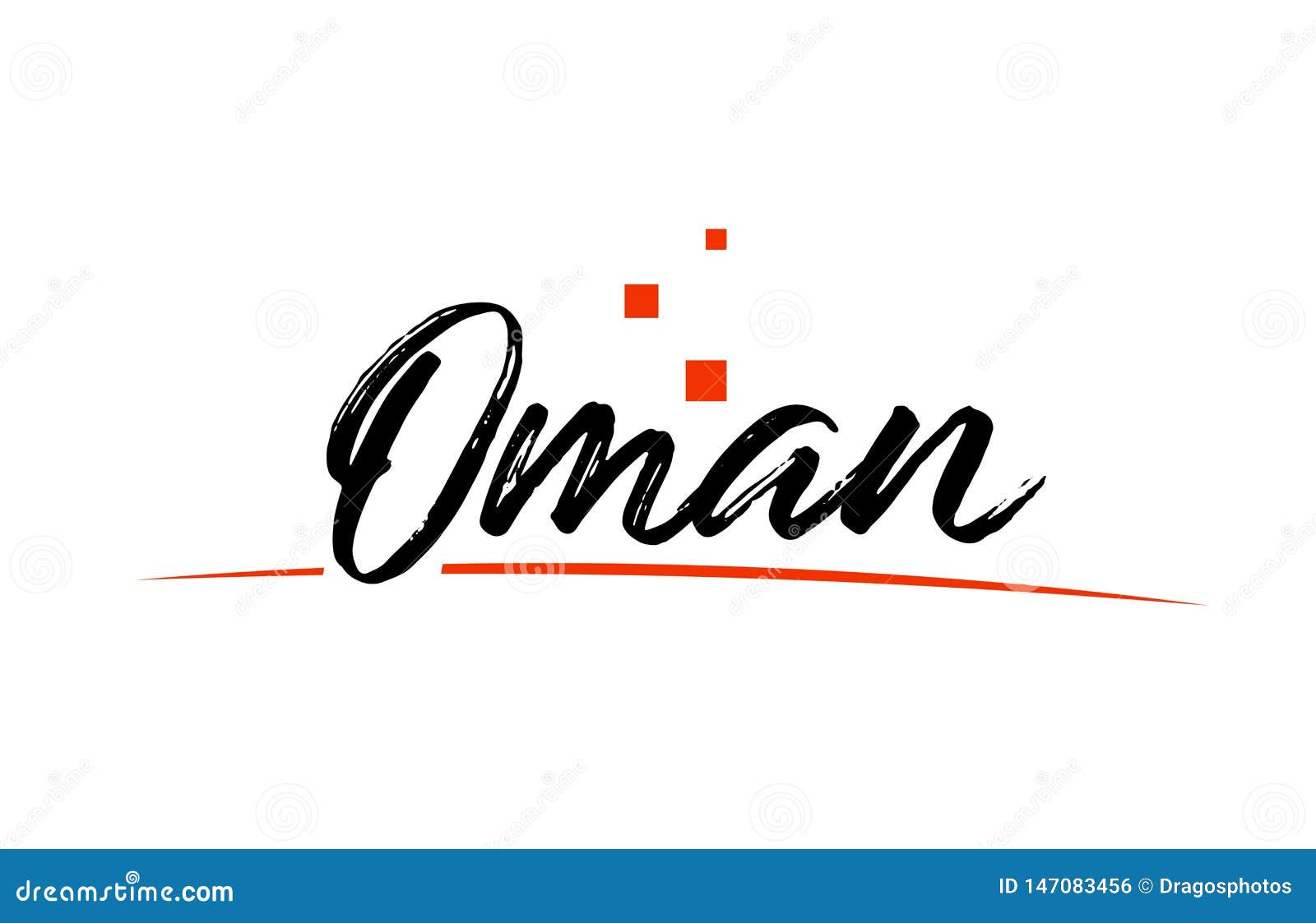 Oman Country Typography Word Text for Logo Icon Design Stock