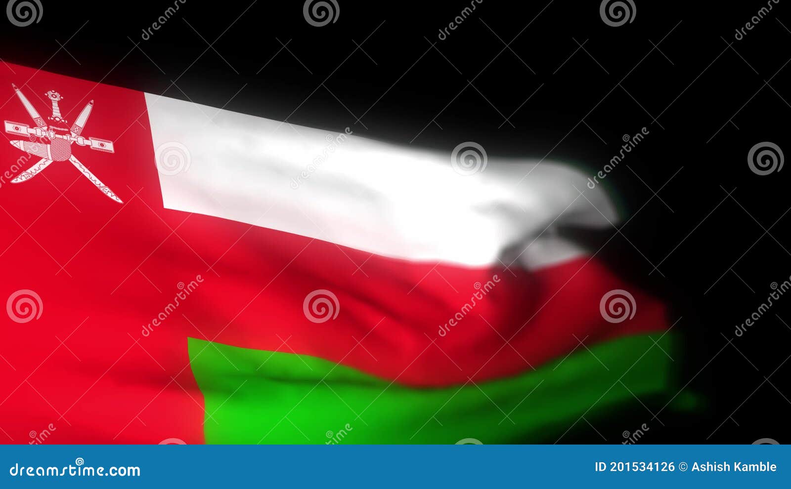 Oman Flag ,3D Animation of Waving Flag .Oman Flag Waving in the Wind.  National Flag of Oman. Flag Seamless Loop Animation Stock Footage - Video  of background, world: 201534126