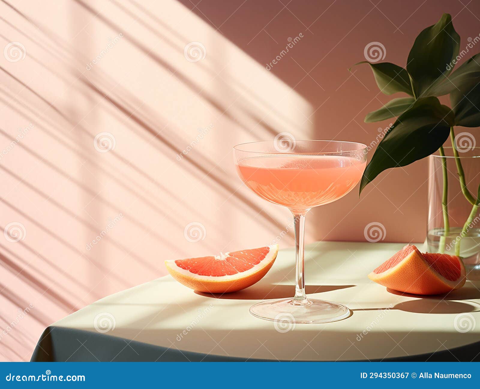 ombrÃ© grapefruit cocktail served with elegance