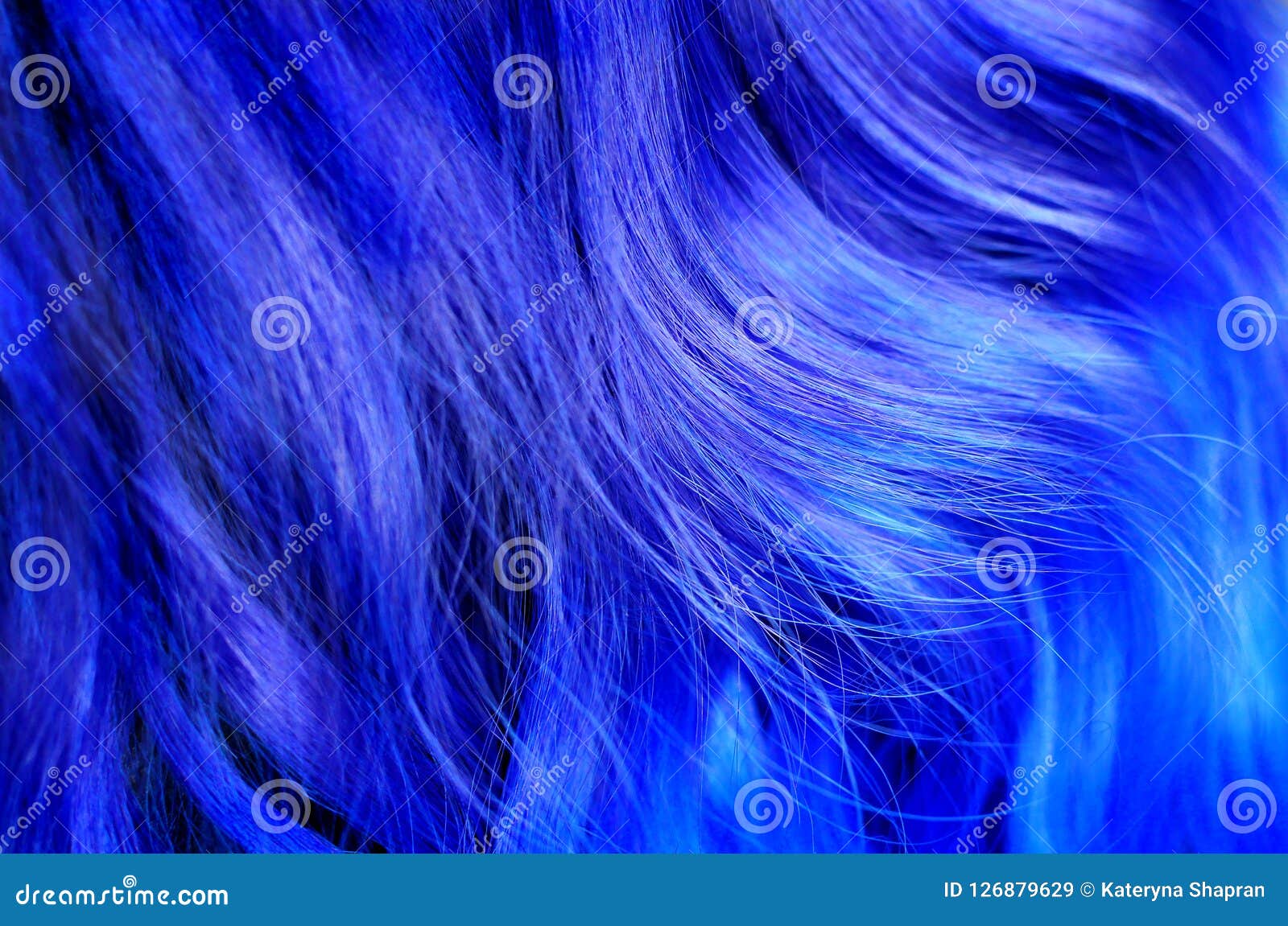 Ombre Hair Dying Black To Blue, with Turquoise Highlights, Brig Stock Image  - Image of dyed, color: 126879629
