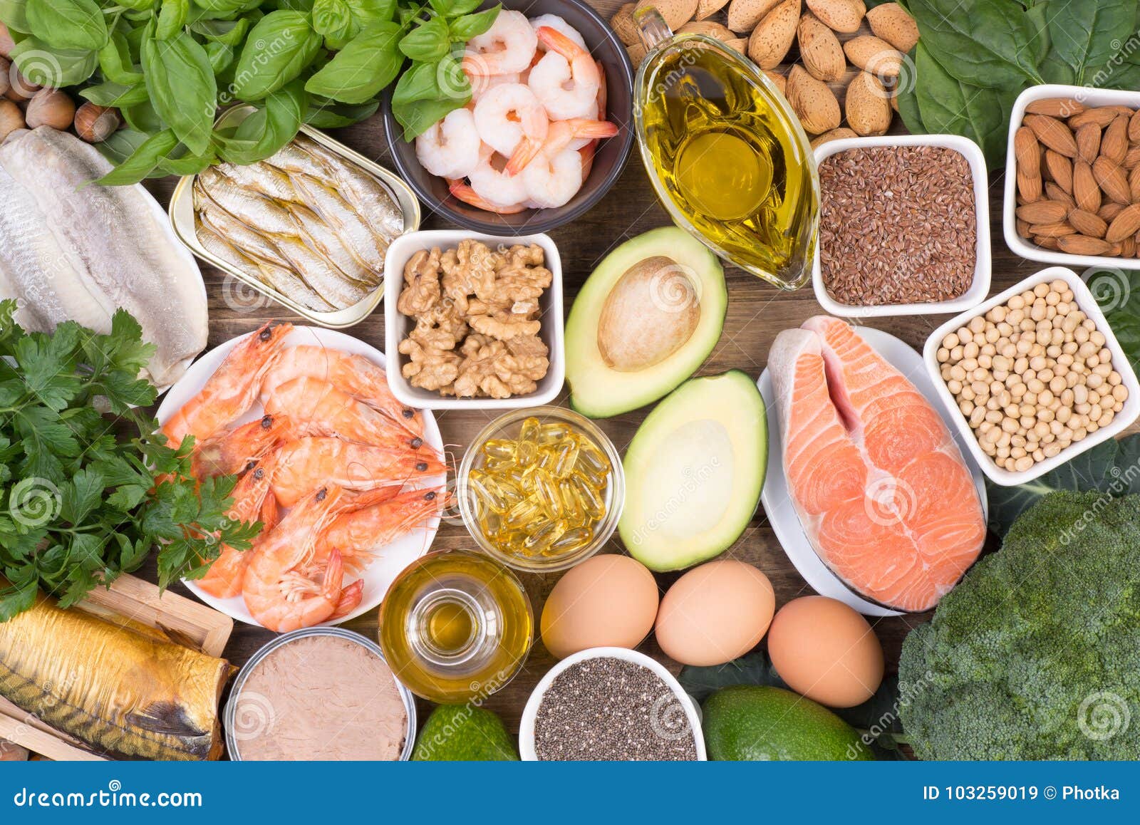 Omega 3 Fatty Acids Food Sources Stock Image - Image of ...