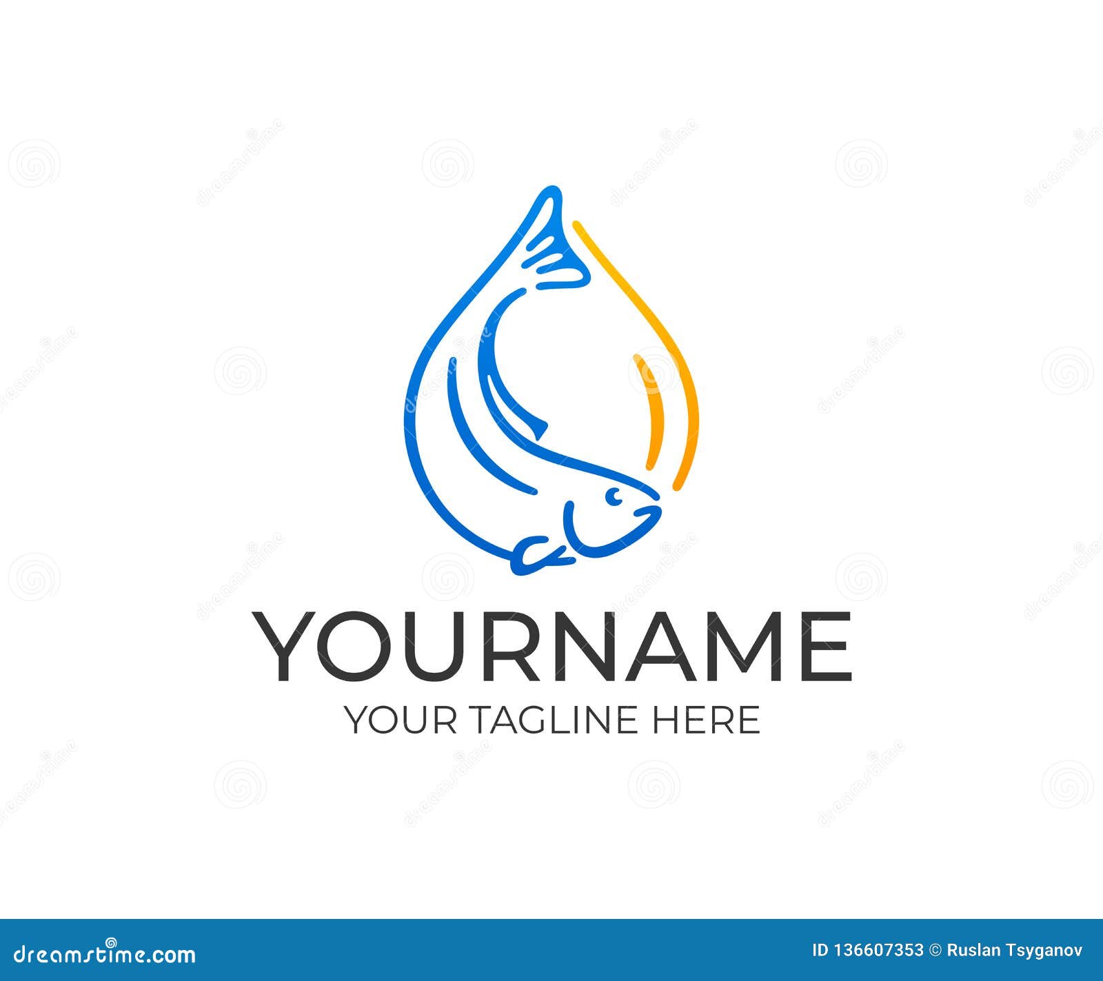 Omega 3 Logo Design. Fish Oil Vector Design Stock Vector Illustration