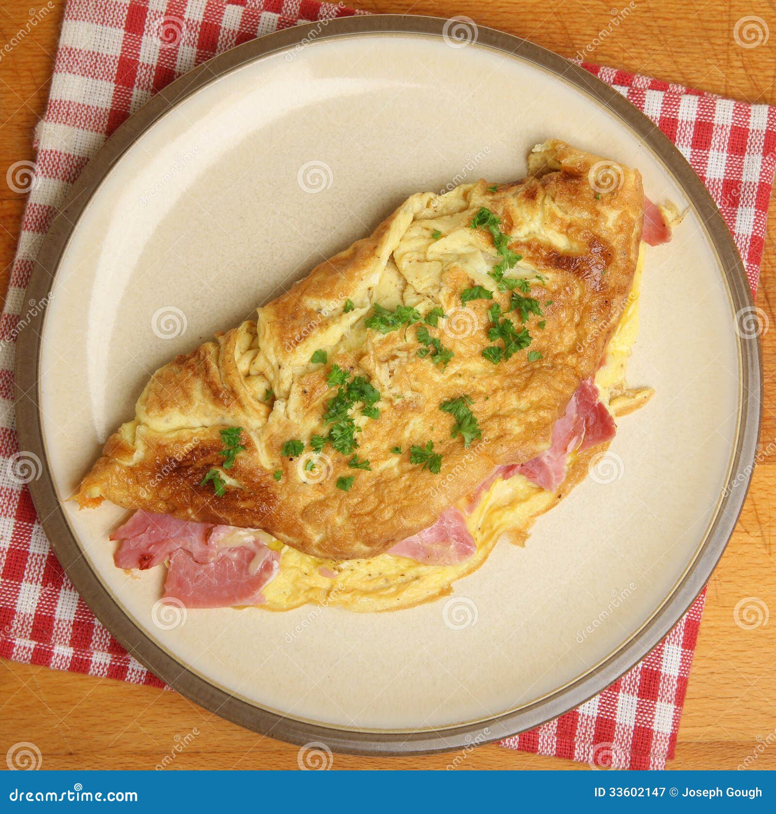 Omelette Con Il Prosciutto & Il Formaggio Immagine Stock Immagine di