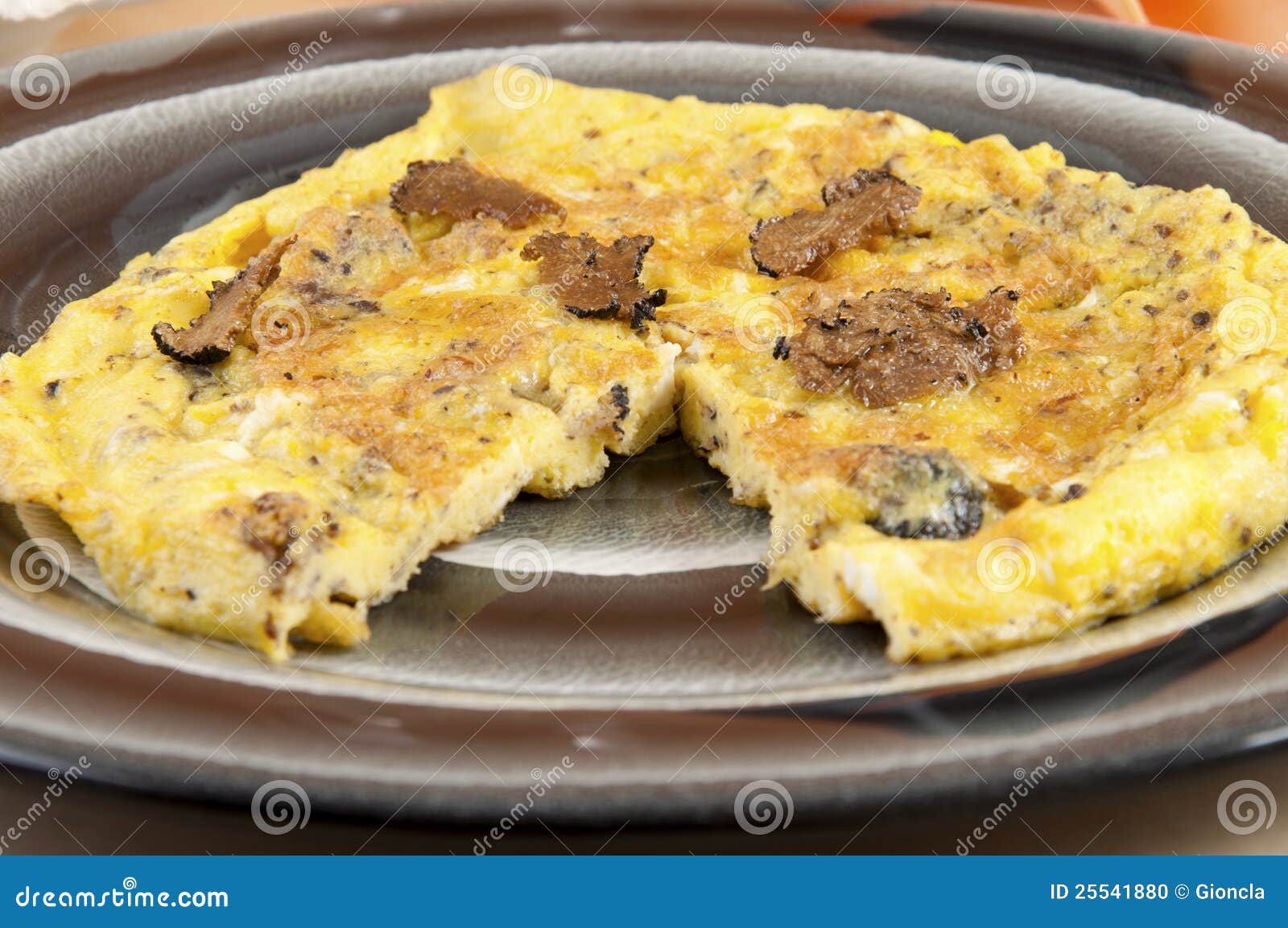 Omelette with Truffles Shaft Stock Photo Image of mushrooms, garnish 25541880