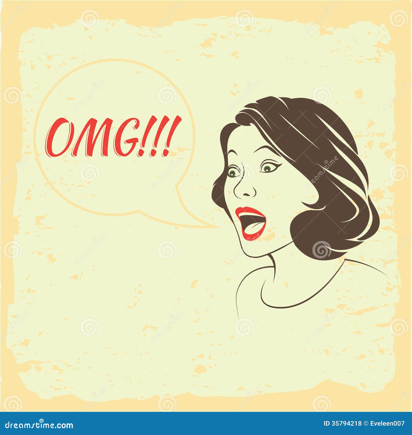 OMG, oh my God, stock vector. Illustration of comic, retro - 35794218