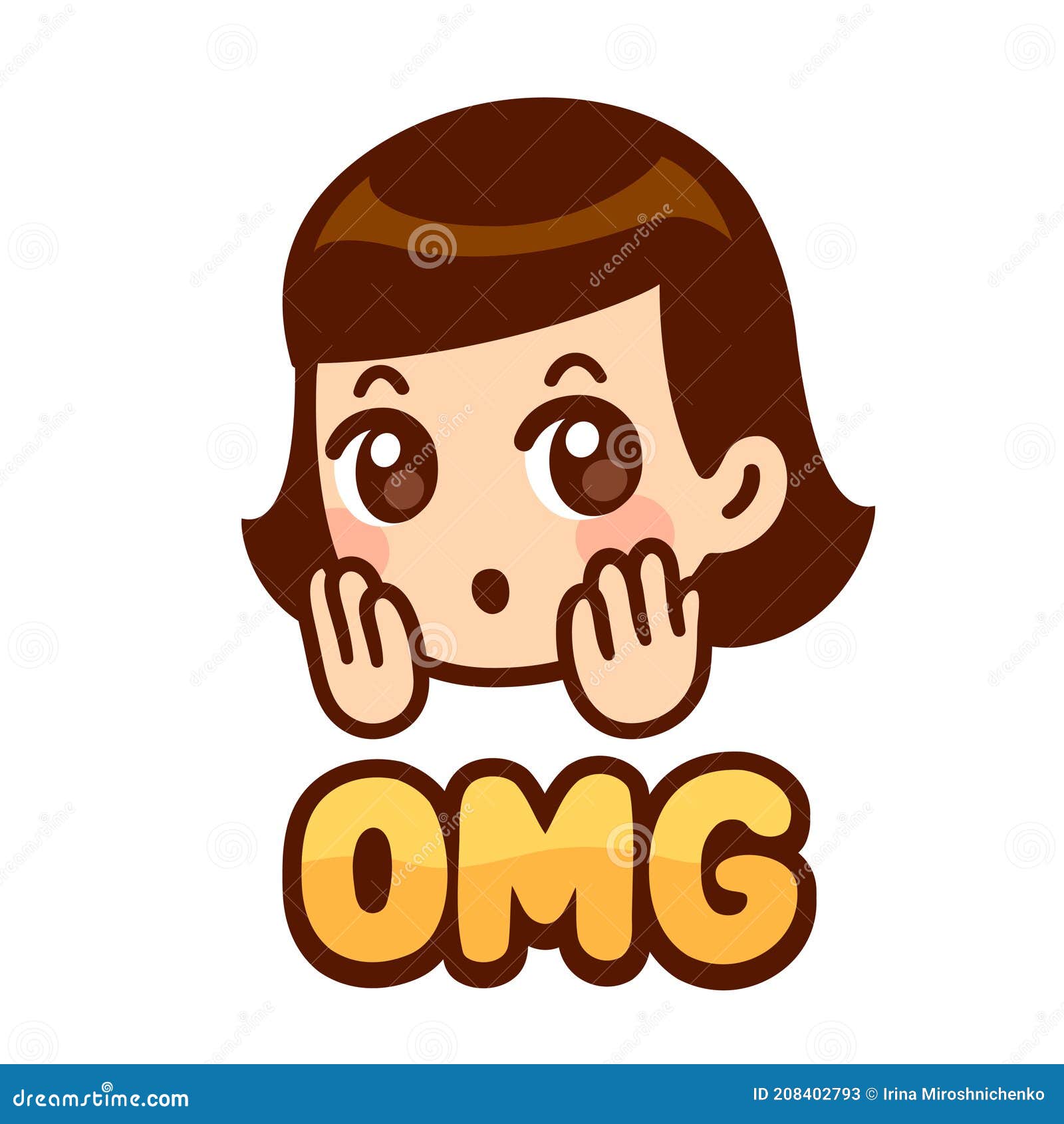 Sad Anime Face. Manga Style Big Blue Eyes, Little Nose And Kawaii Mouth.  Hand Drawn Vector Cartoon Illustration. Royalty Free SVG, Cliparts,  Vectors, and Stock Illustration. Image 148734017.